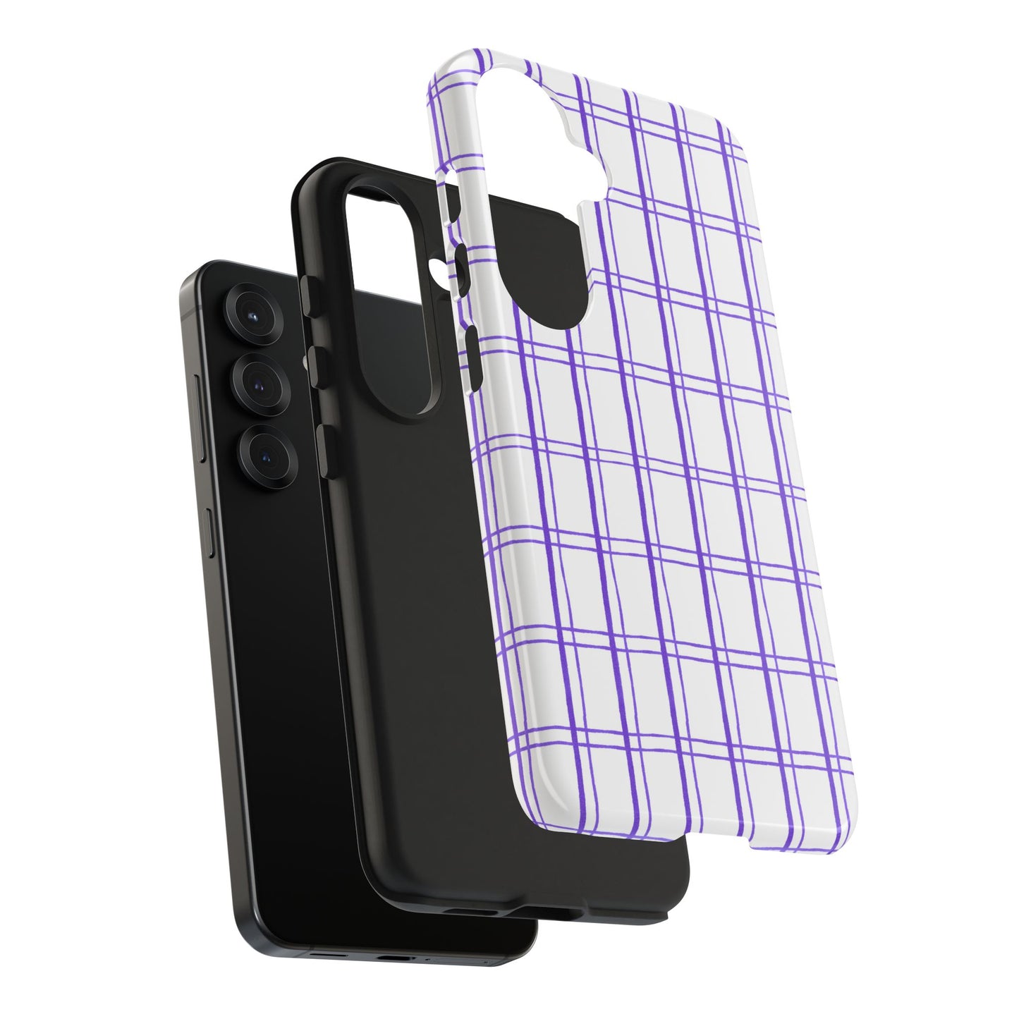 Little Plaid White / Blue Phone Case