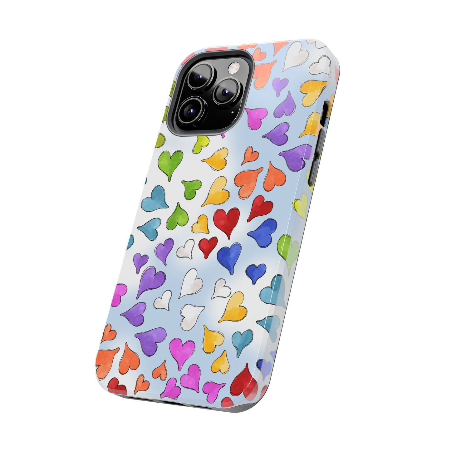 Happy Hearts Blue Sky Phone Case