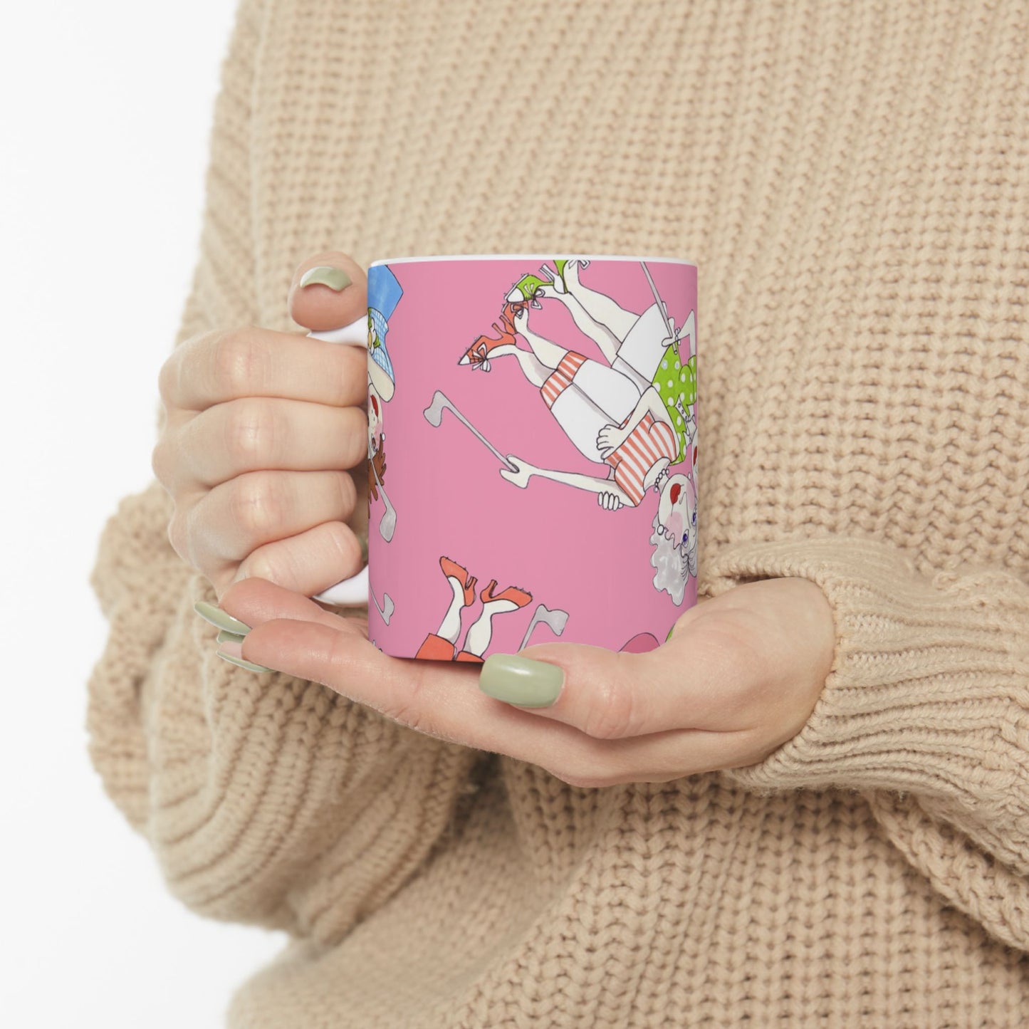 Tossed Golfer Girls Pink Cup