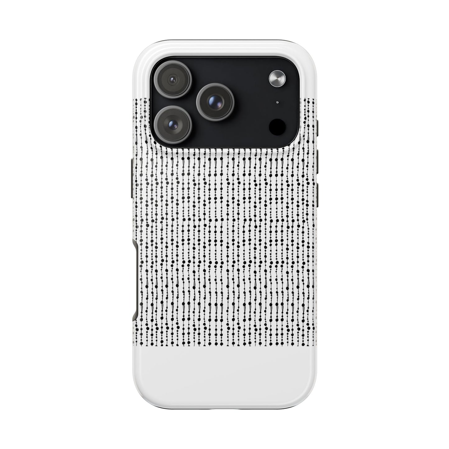Beaded Curtain White / Black Phone Case
