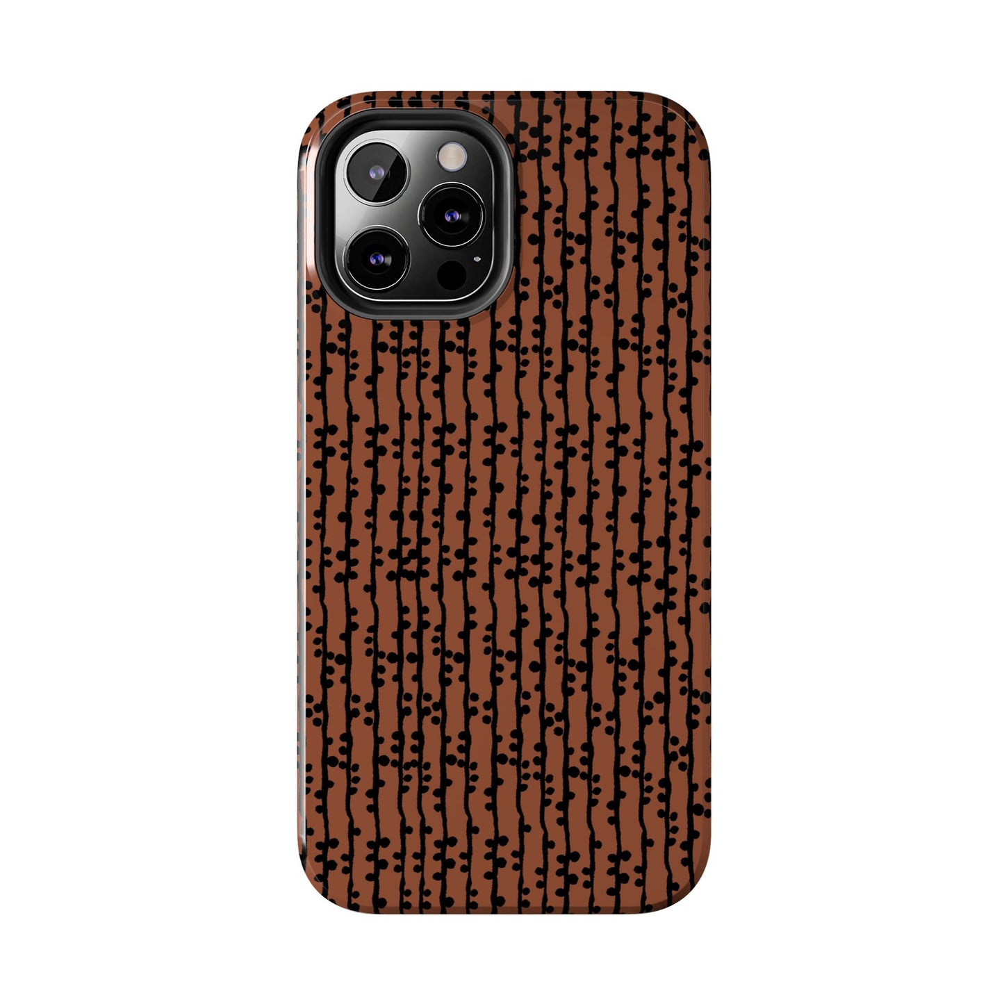 Loopy Stripe Brown Phone Case