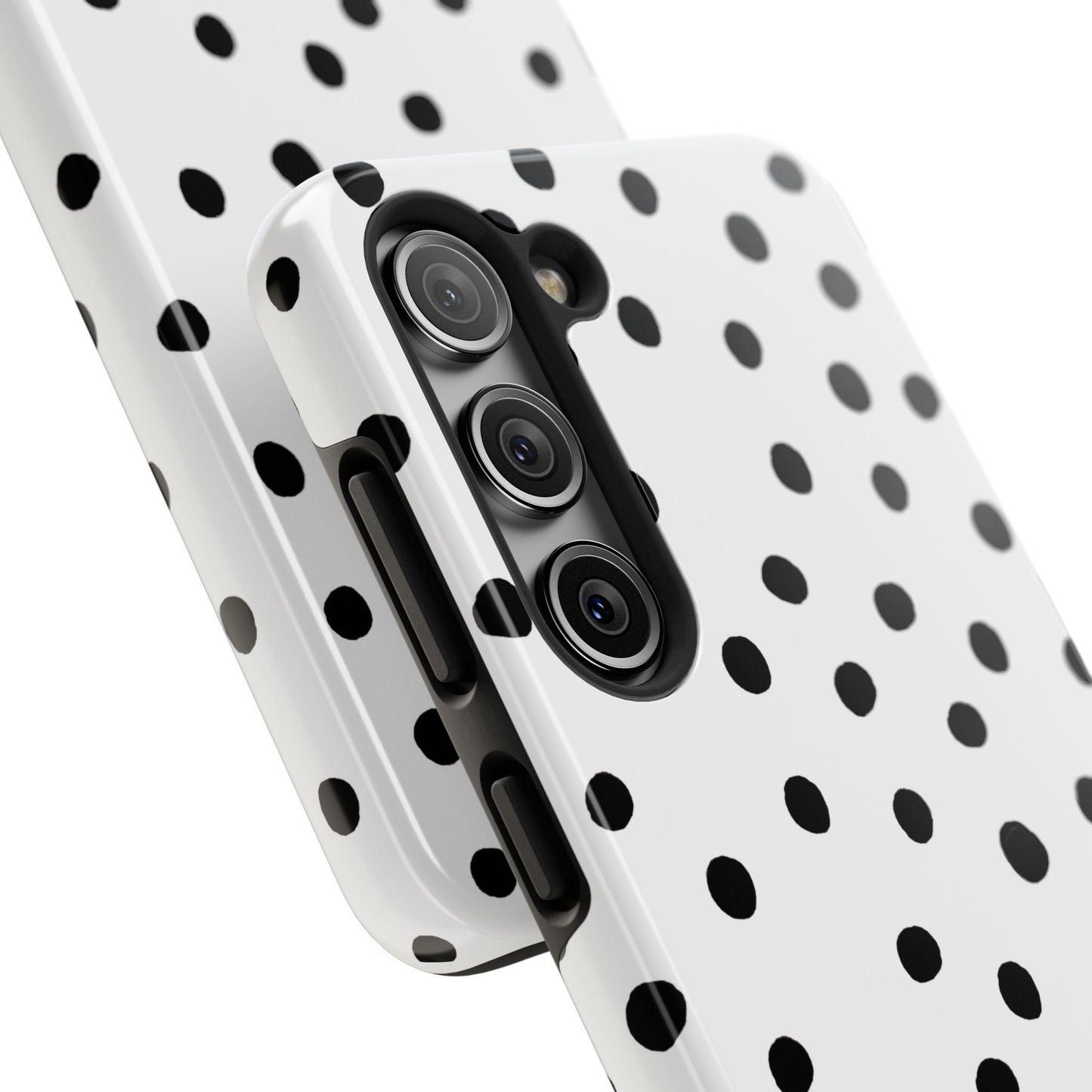 Dot White / Black Phone Case