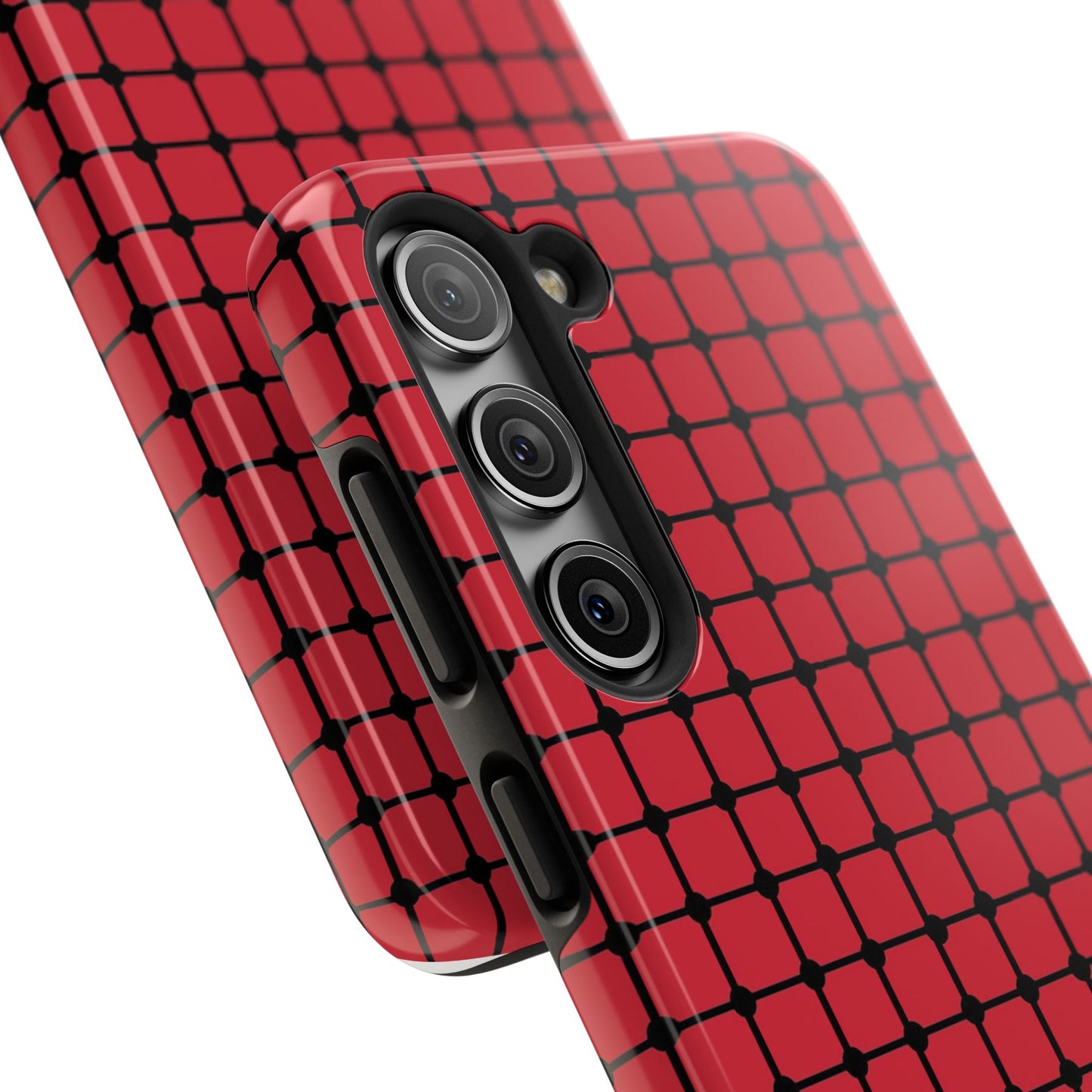 Dot Grid Red / Black Phone Case
