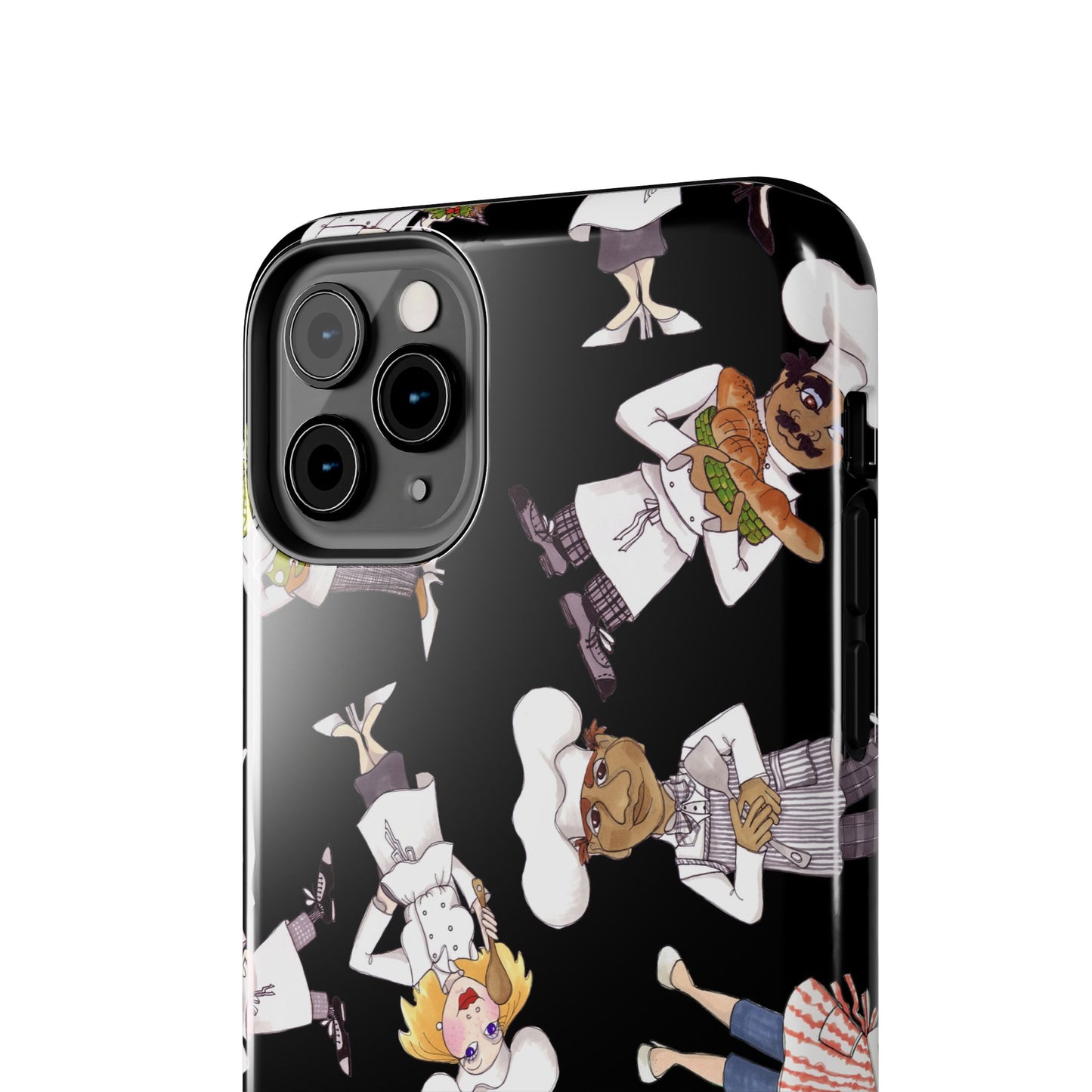 Tossed Chefs Black Phone Case
