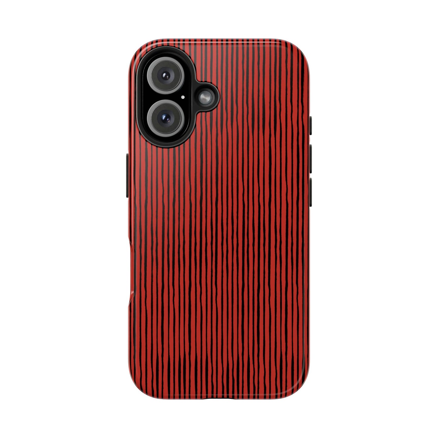 Quirky Bias Stripe Red / Black Phone Case