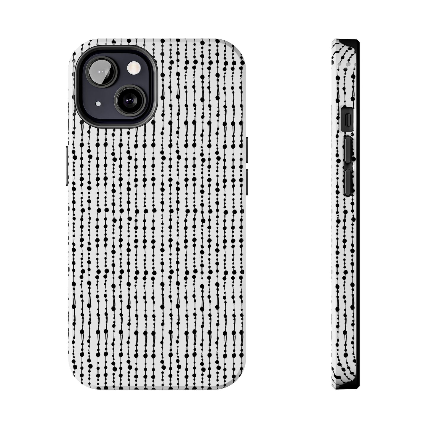 Beaded Curtain White / Black Phone Case