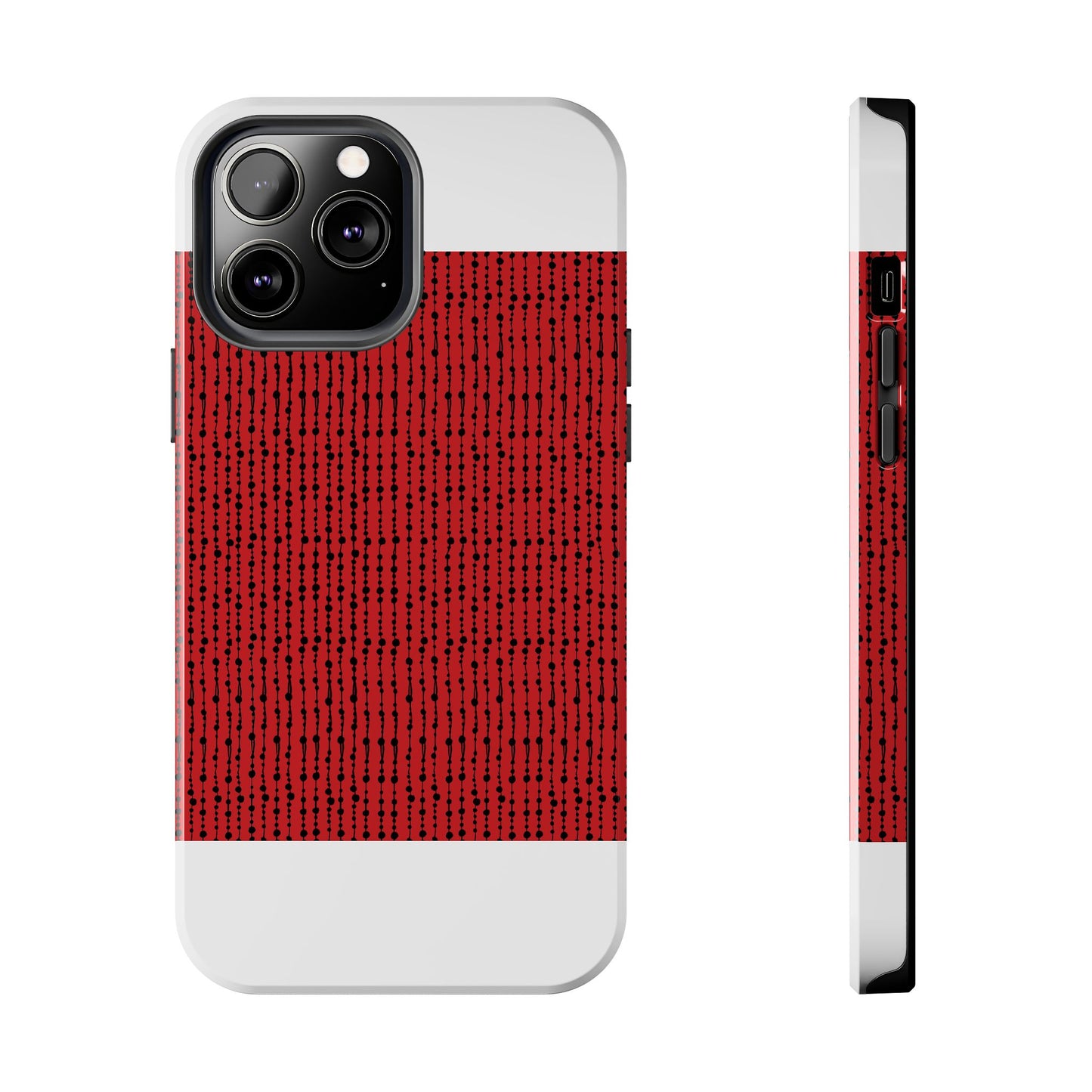Beaded Curtain Red / Black Phone Case