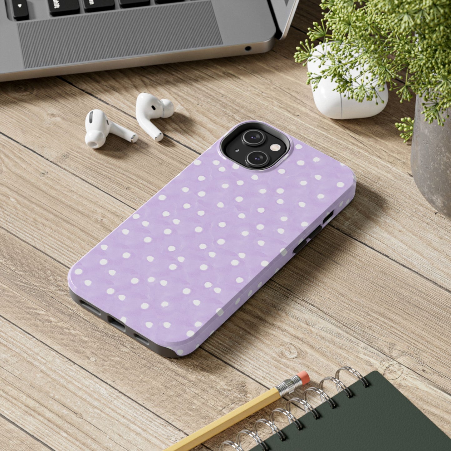Space Dots Lilac / White Phone Case