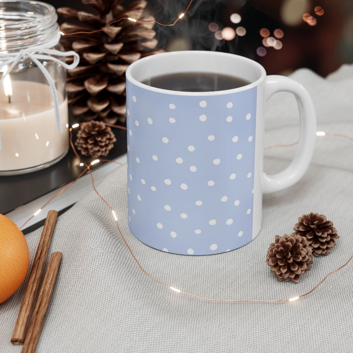 Petite Dots Blue / White Cup