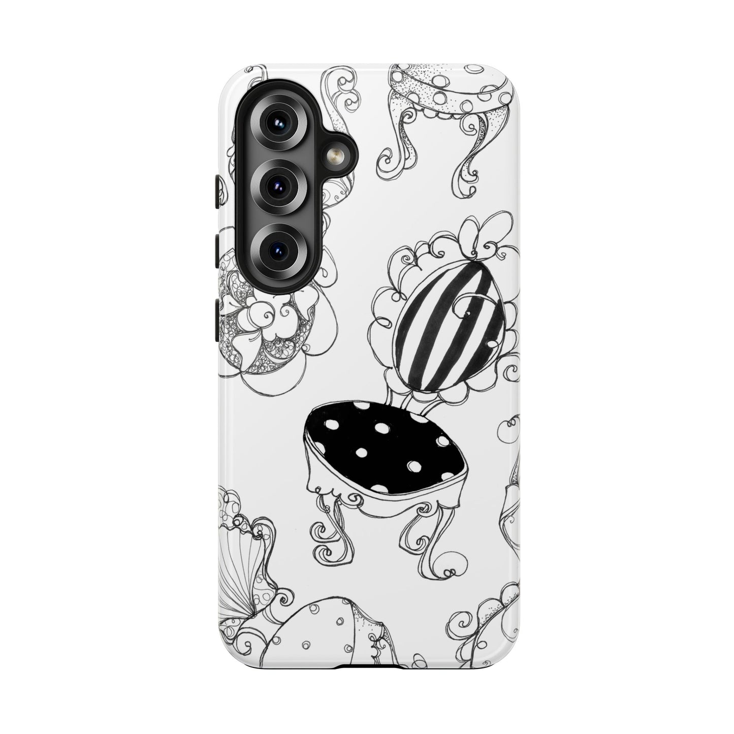 Bistro Chairs White Phone Case