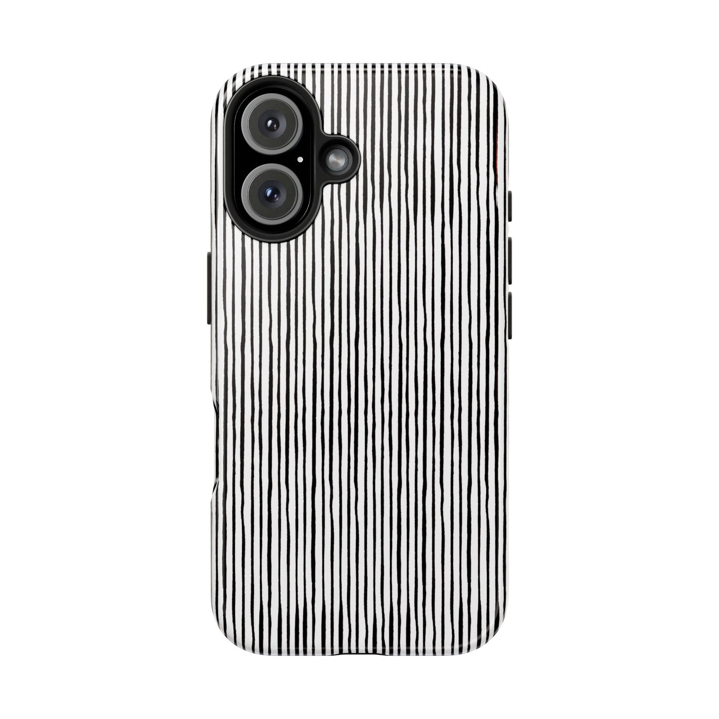Quirky Pin Stripe White / Black Phone Case