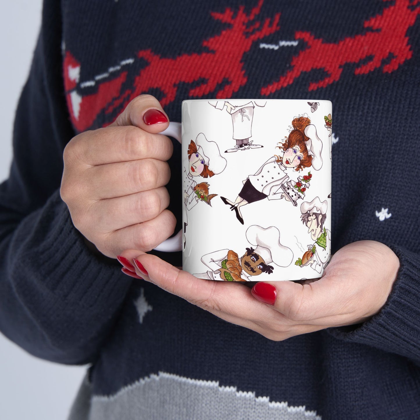 Tossed Chefs White Cup