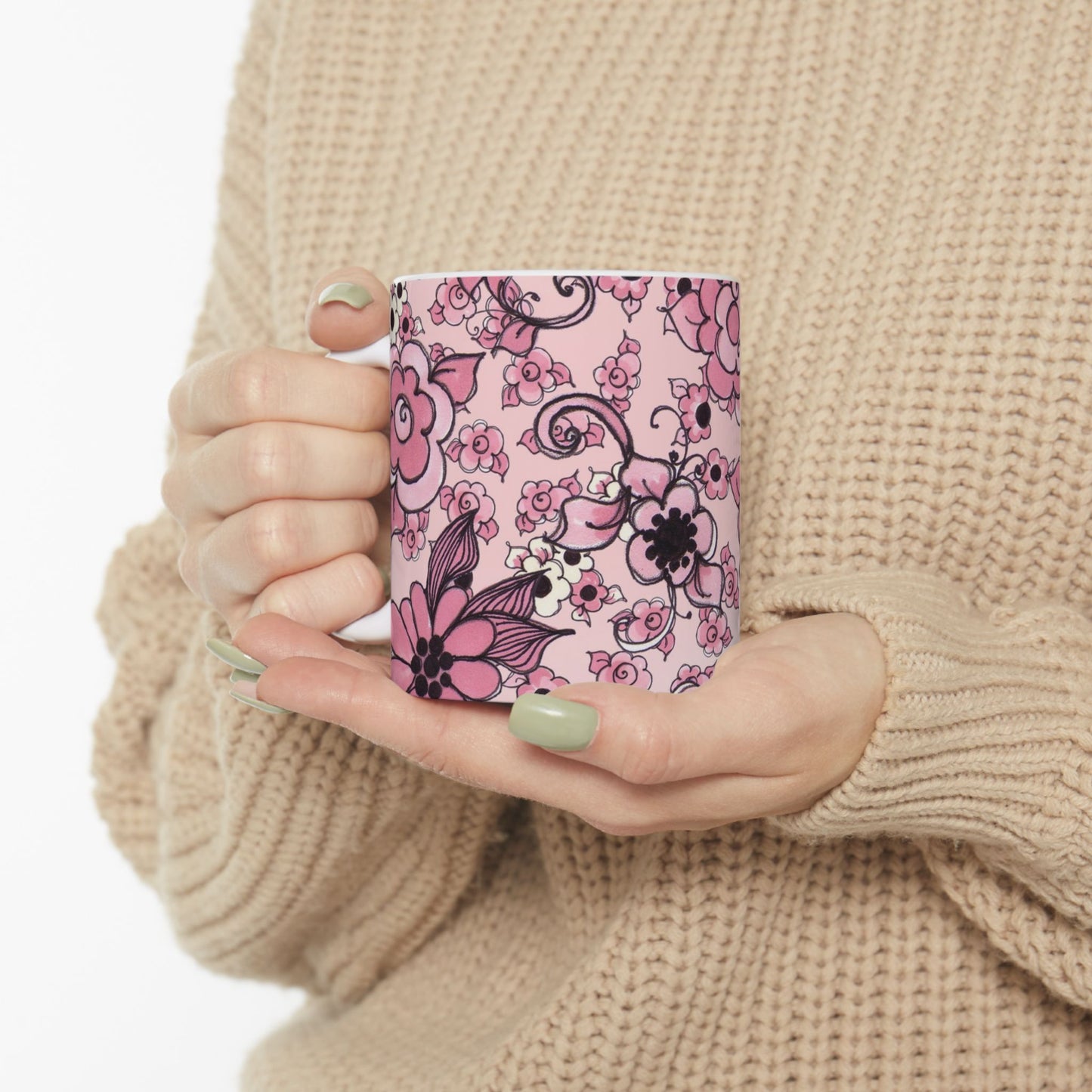 Profuse Posies Pink Cup