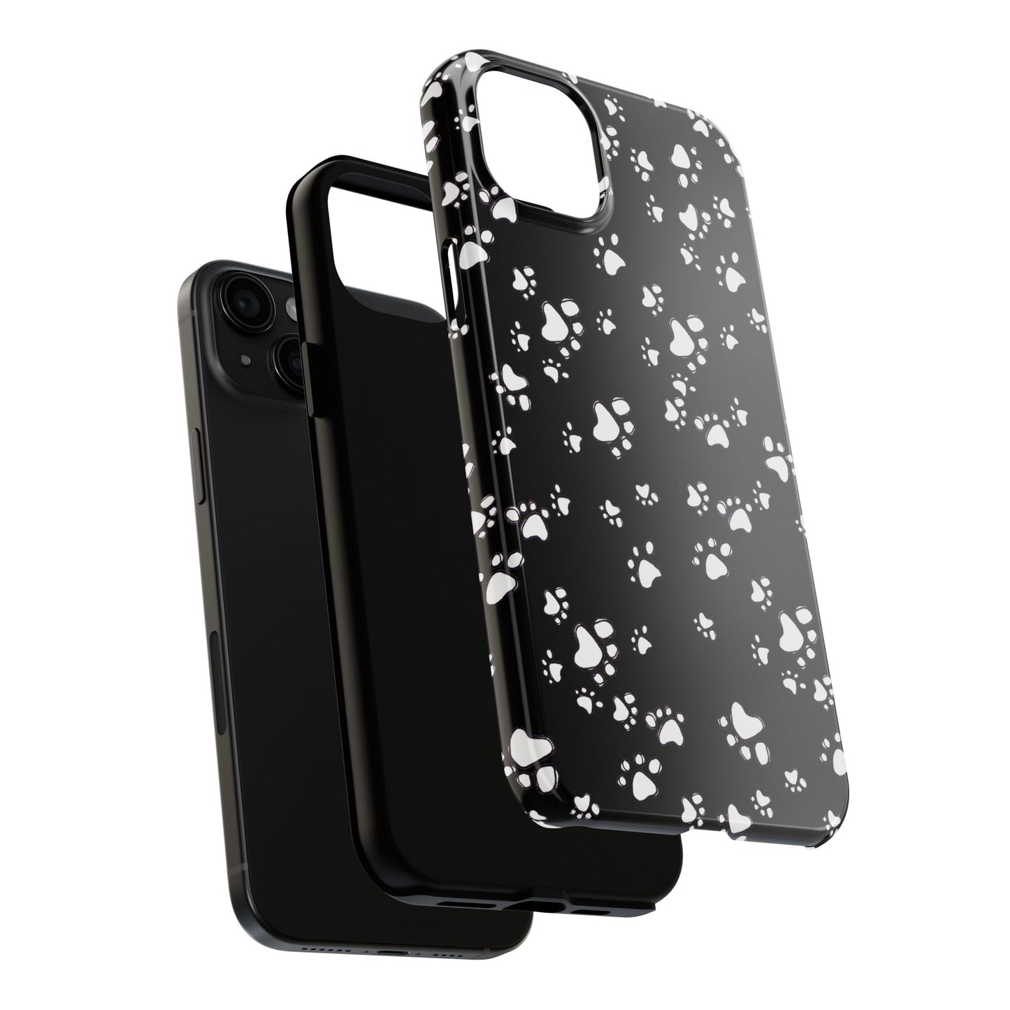 Paw Flakes Black Phone Case