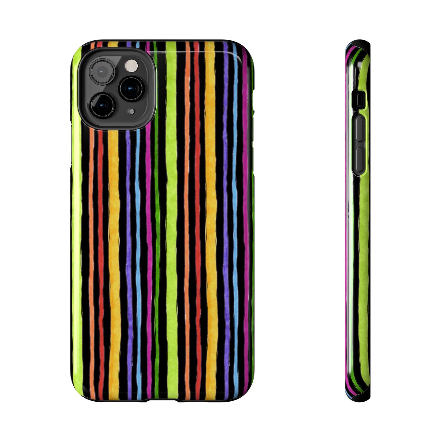 Stripe Fancy Black Phone Case