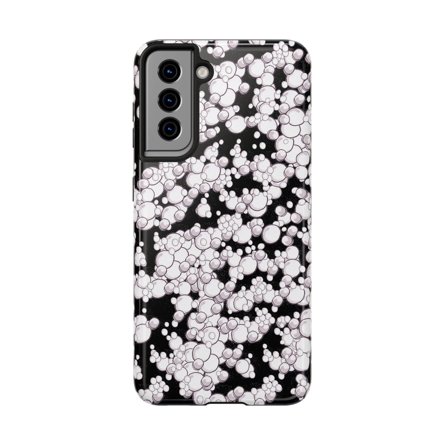 Bubble Dots Black Phone Case
