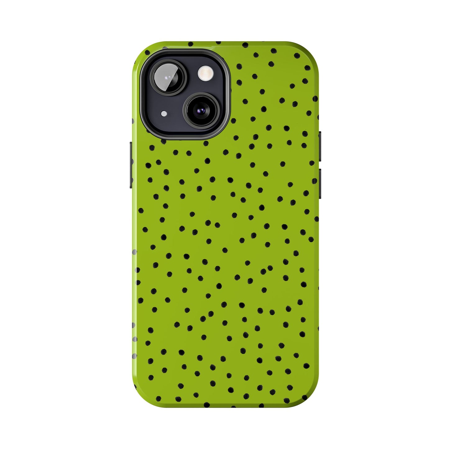 Dinky Dots Chartreuse / Black Phone Case