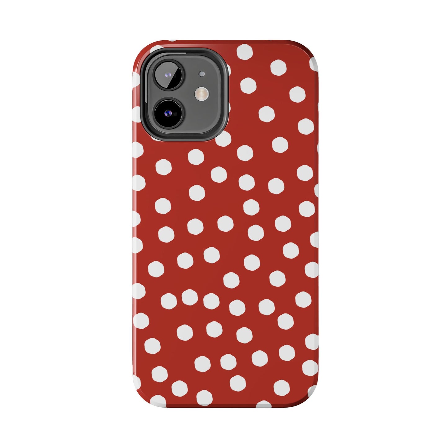 Jumbo Dots Red / White Phone Case