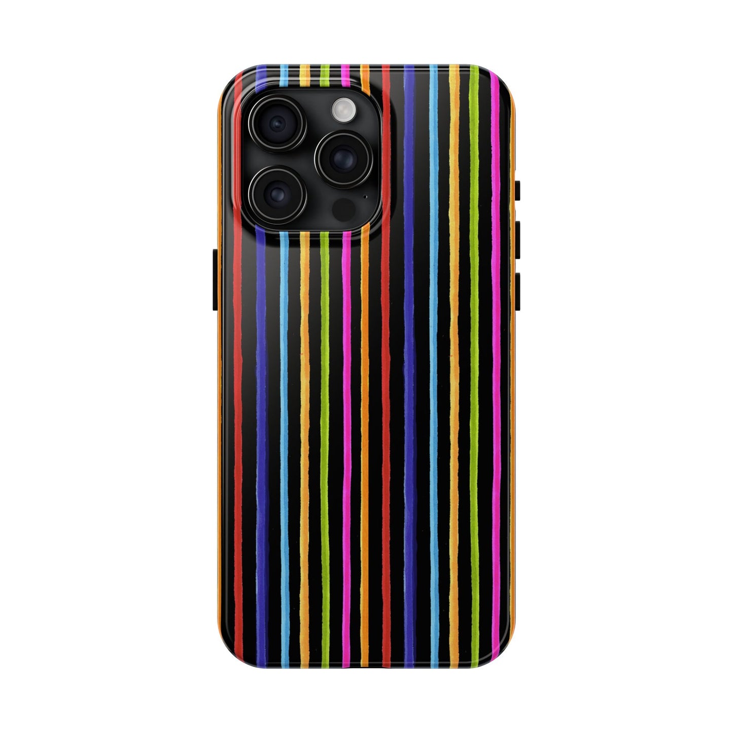 Happy Stripe Black Phone Case