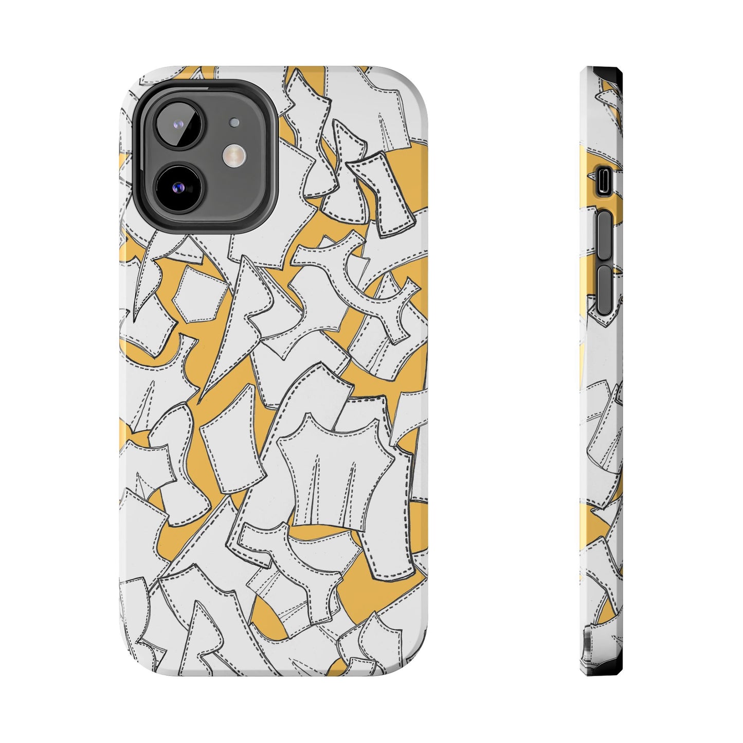 Pattern Pieces Yellow Phone Case