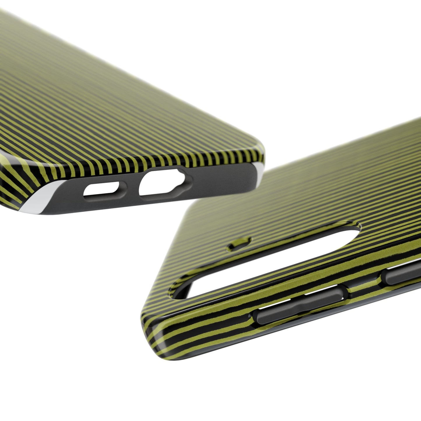 Happy Stripe Green / Black Phone Case