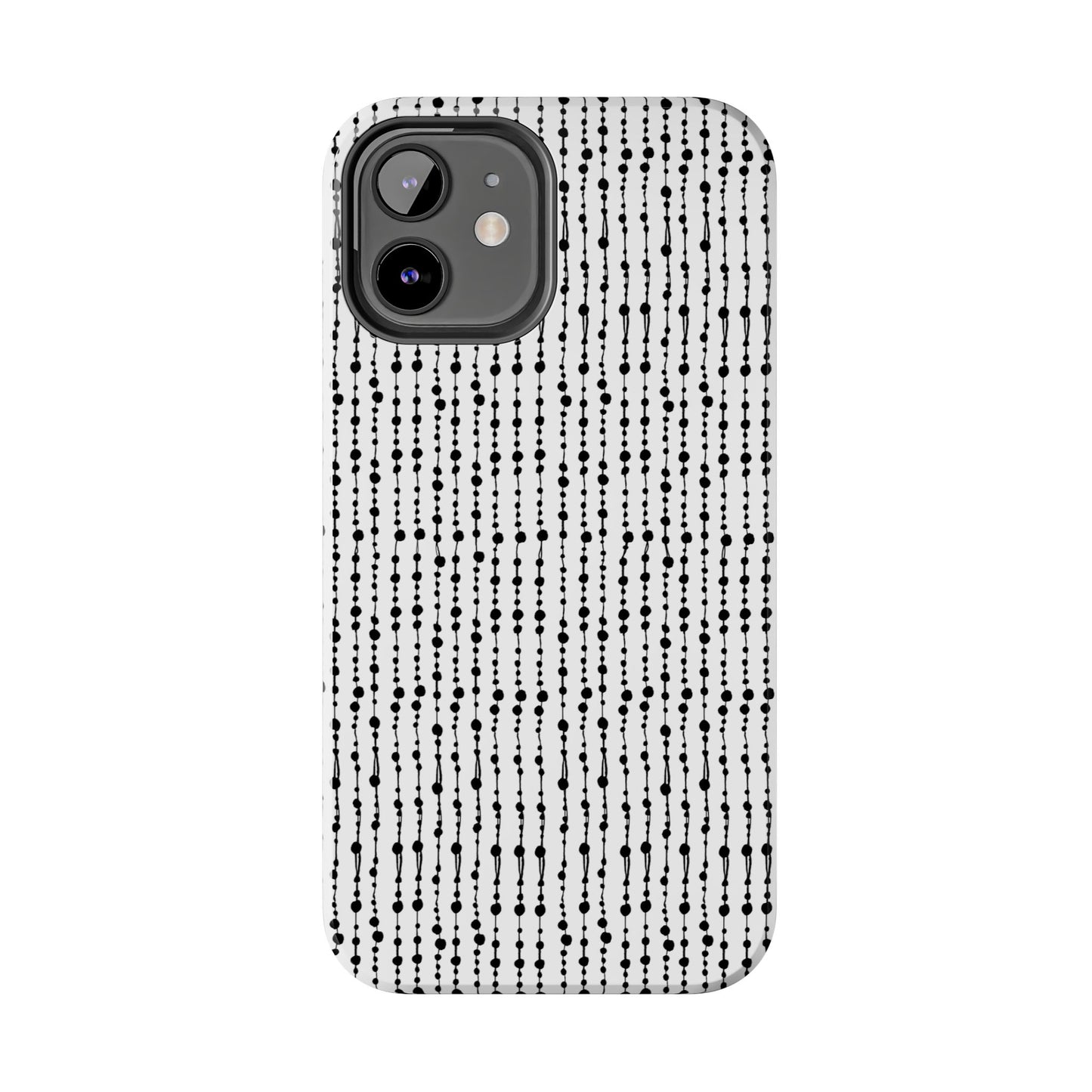 Beaded Curtain White / Black Phone Case