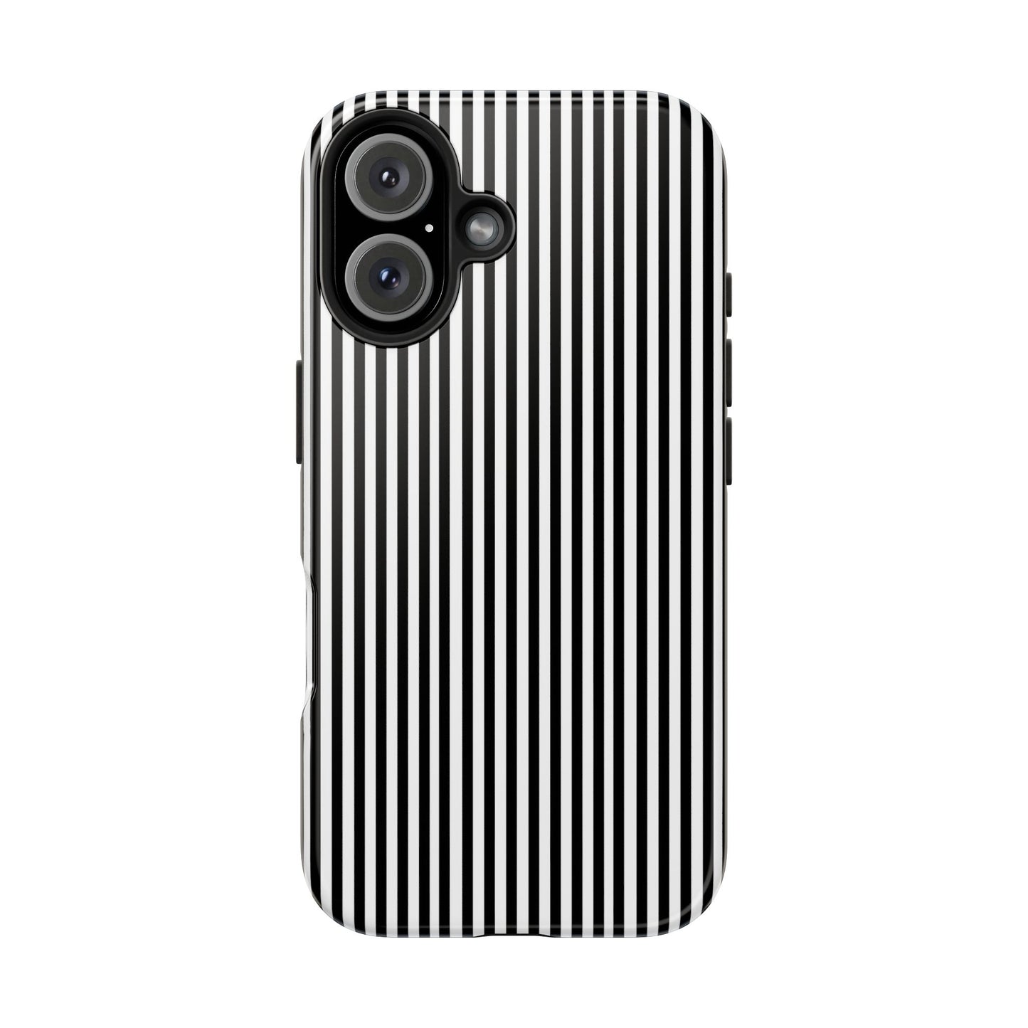 Stripe White / Black Phone Case