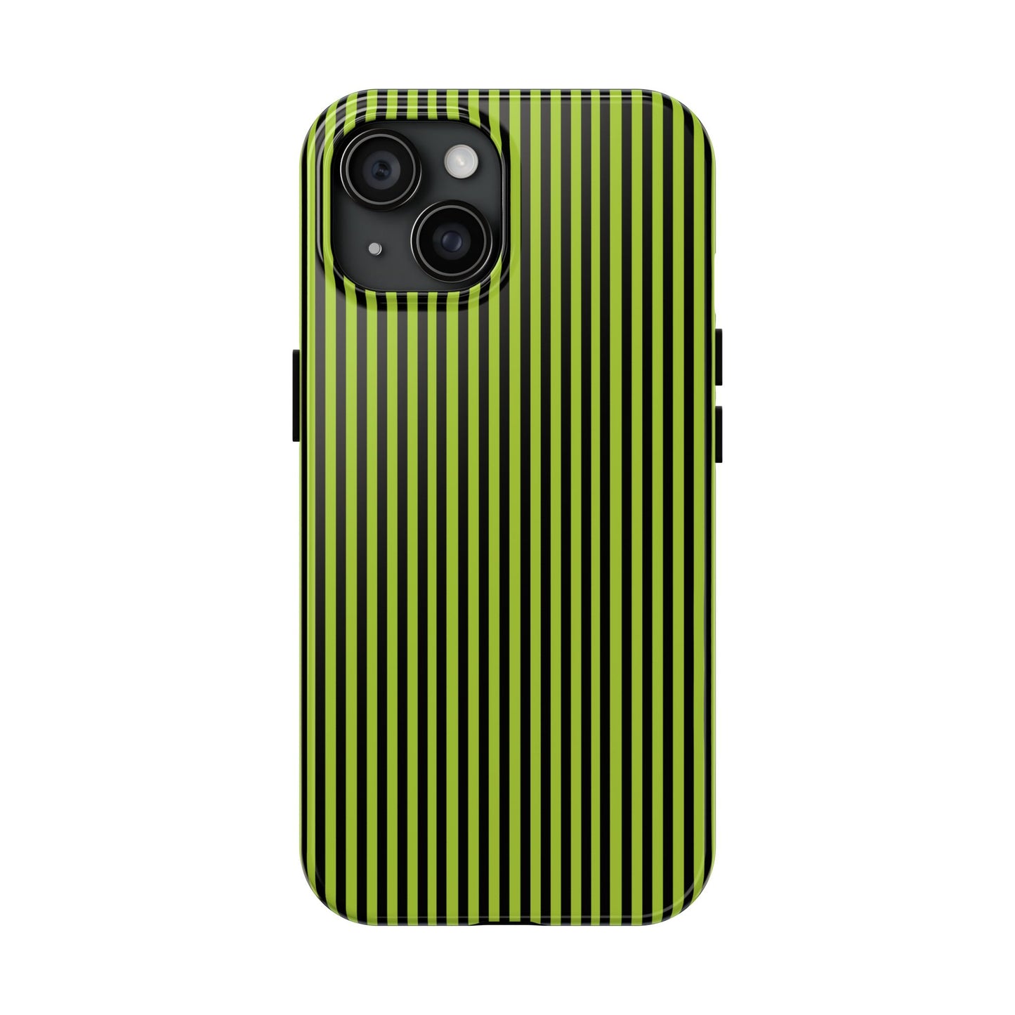 Stripe Green / Black Phone Case