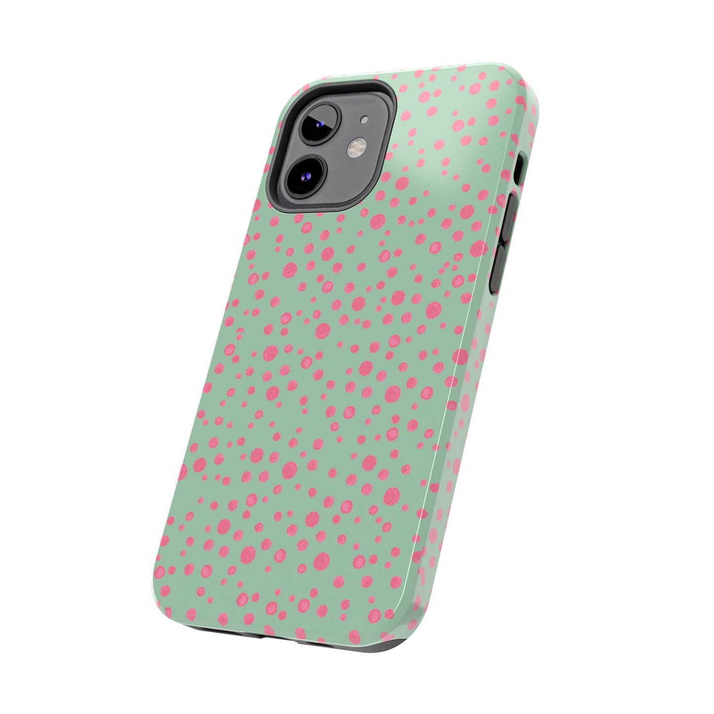 Balloon Dots Sage / Pink Phone Case