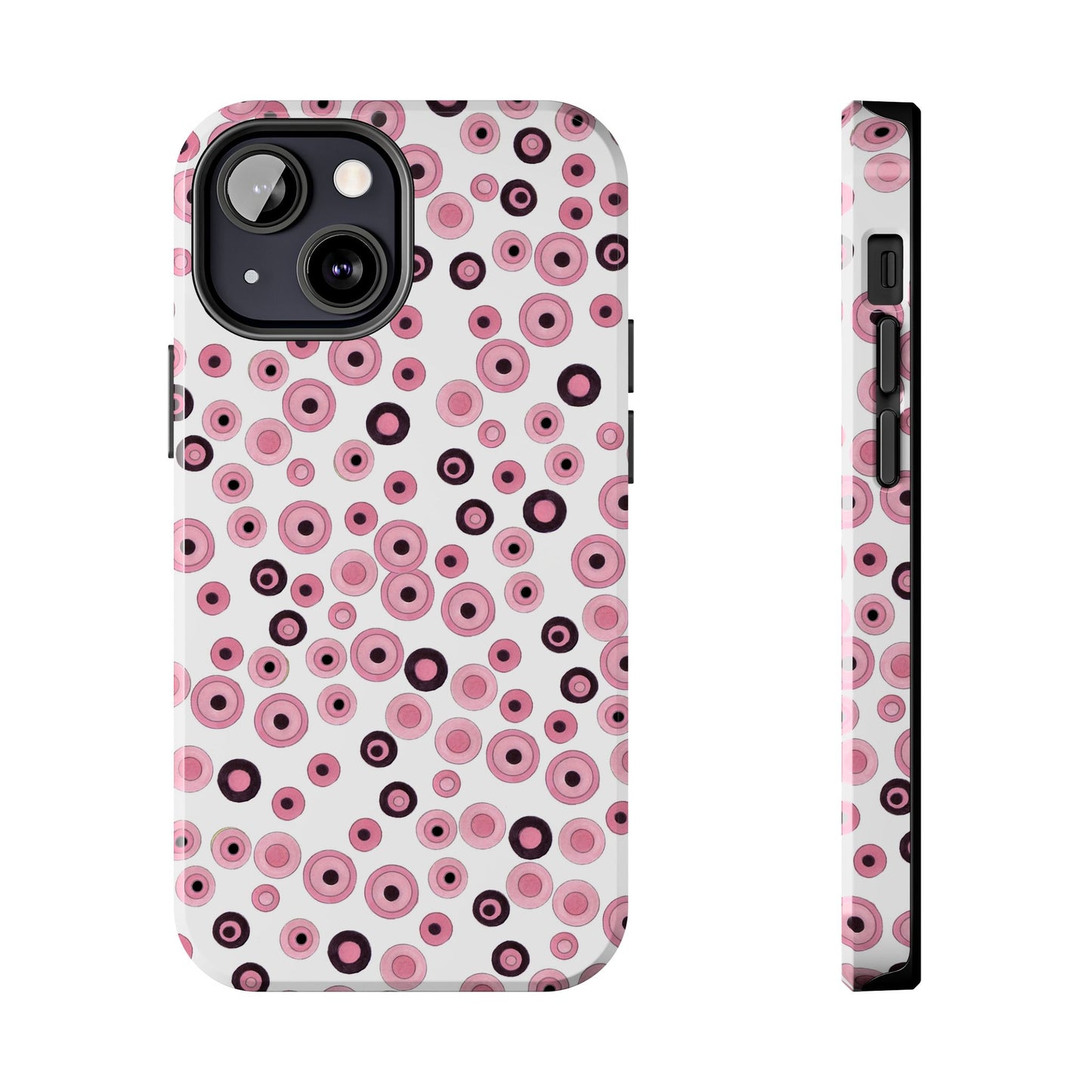 Dots White / Pink Phone Case