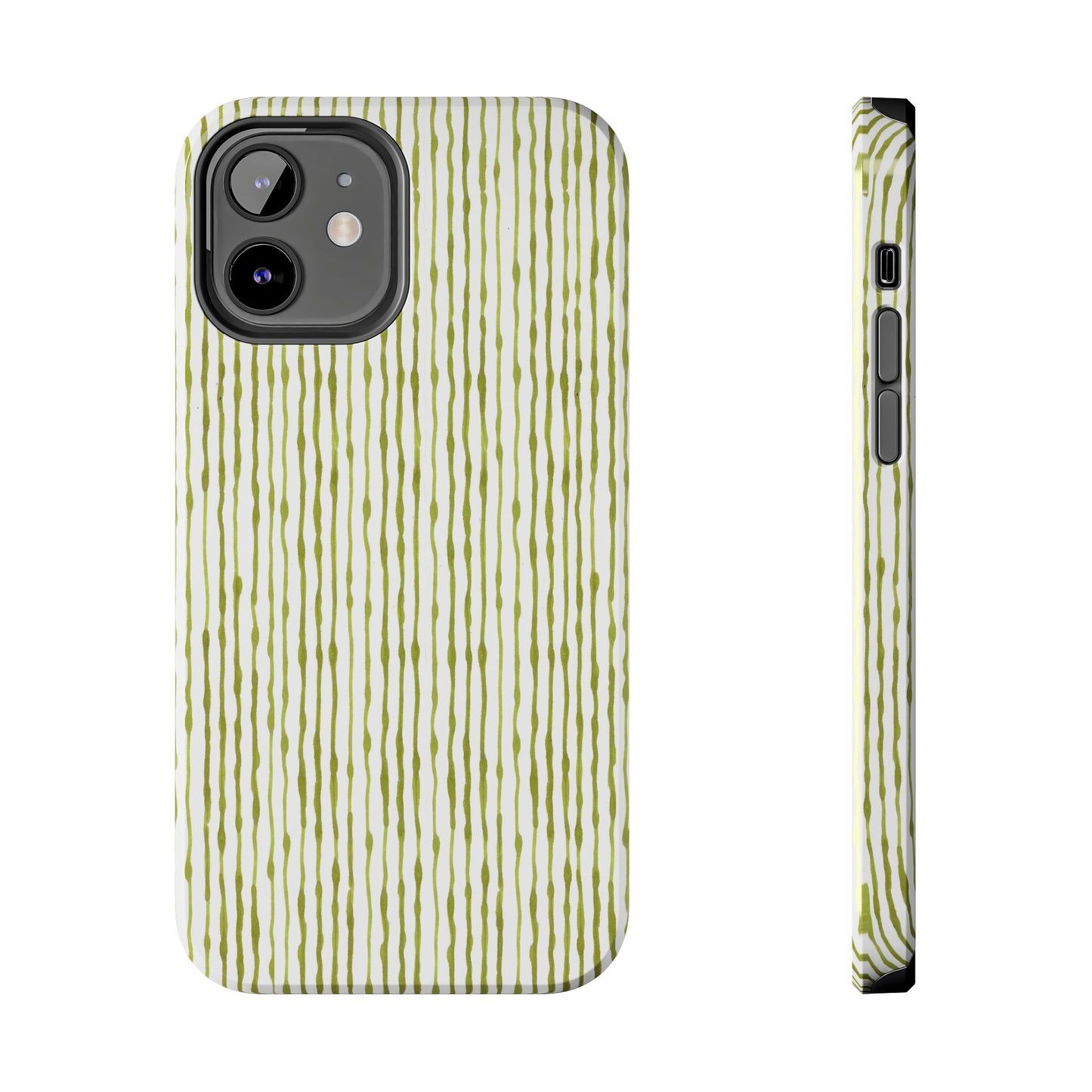 Faux Seersucker White / Green Phone Case
