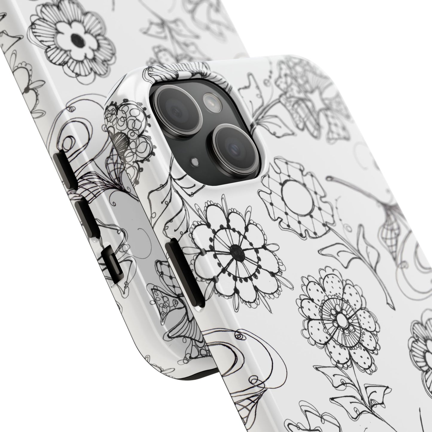 Paper Posies White Phone Case