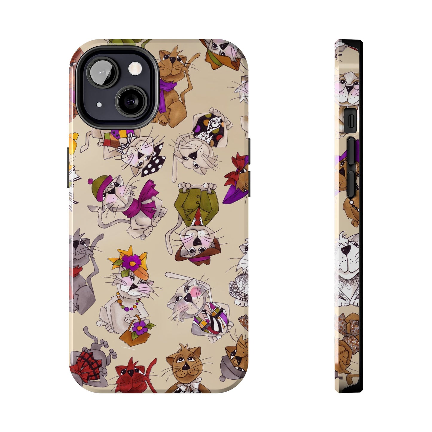 Spice Cats Tossed Muslin Phone Case