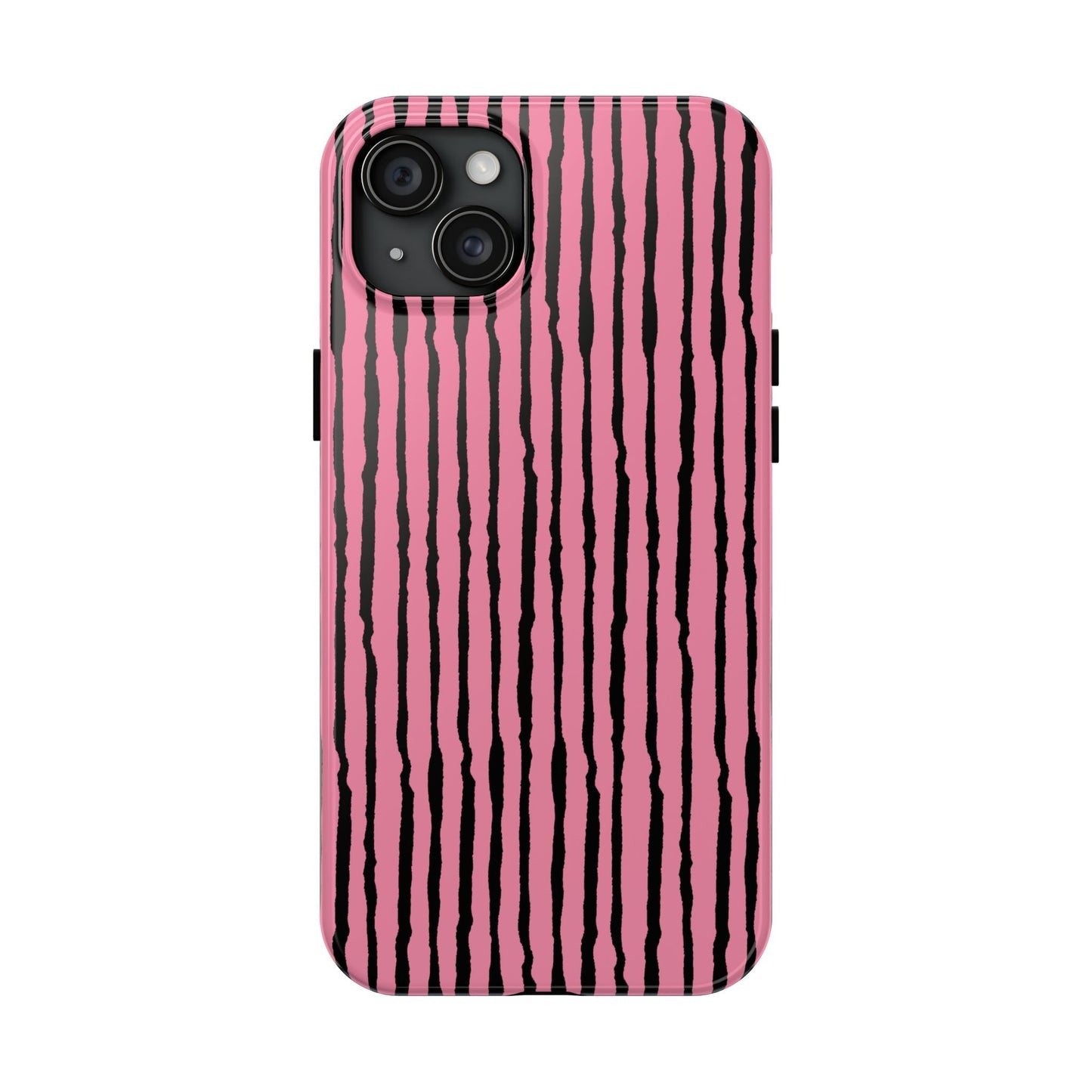 Sorta Stripe Bright Pink / Black Phone Case