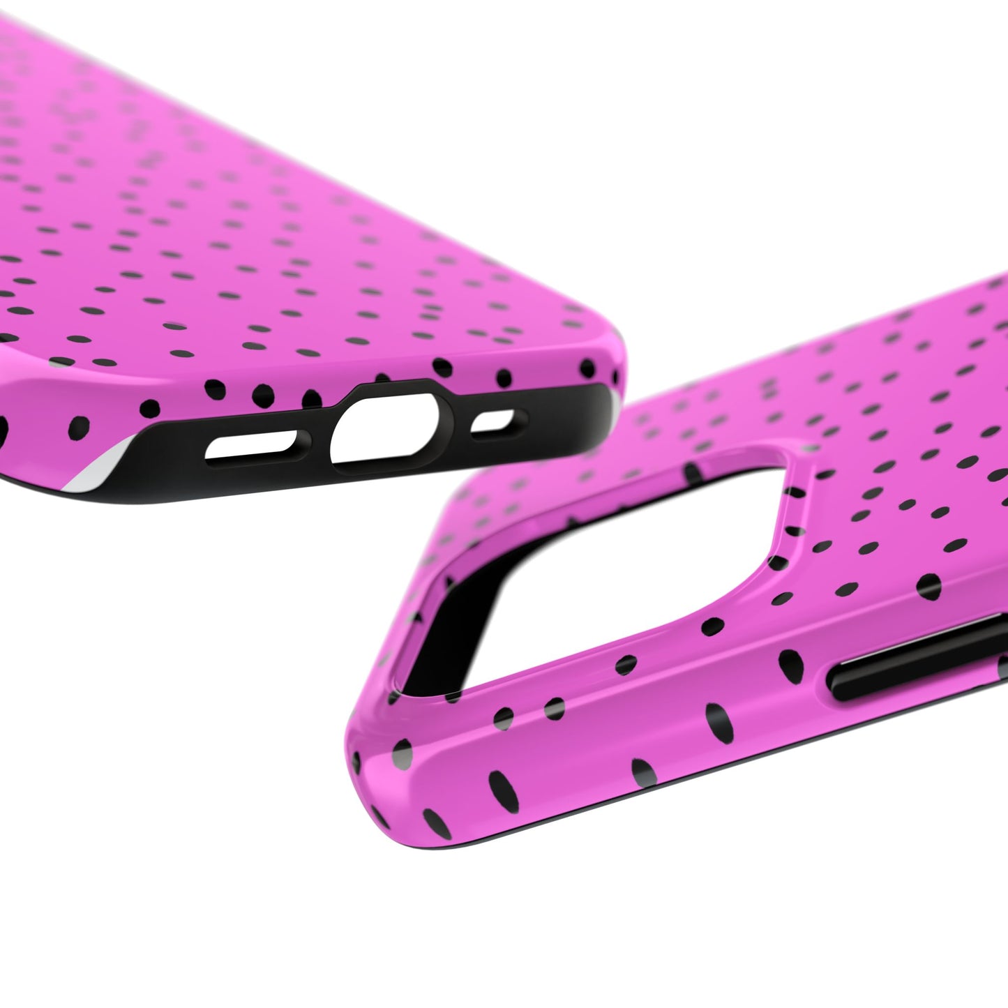 Dinky Dots Hot Pink / Black Phone Case