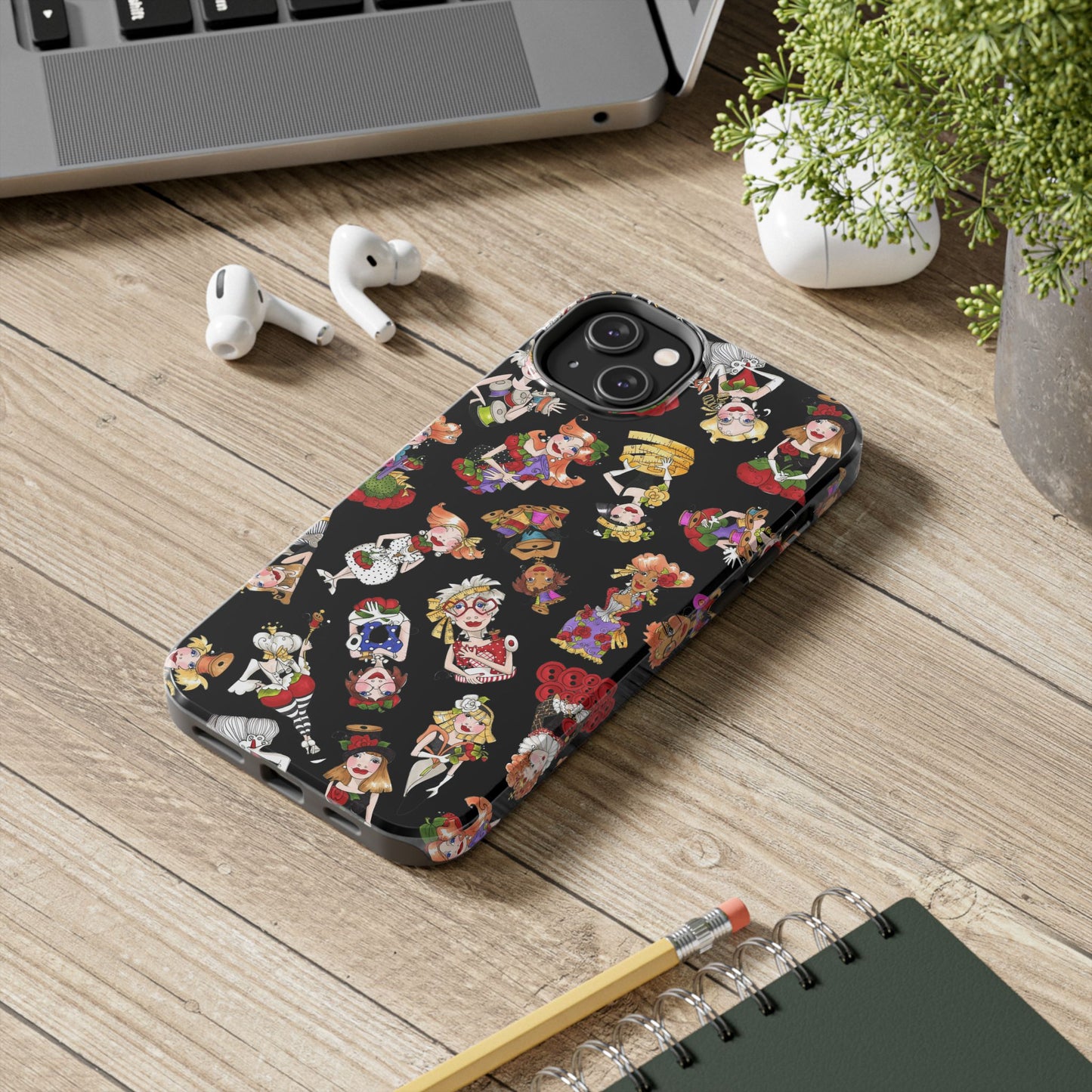 Curious Toss Black Phone Case