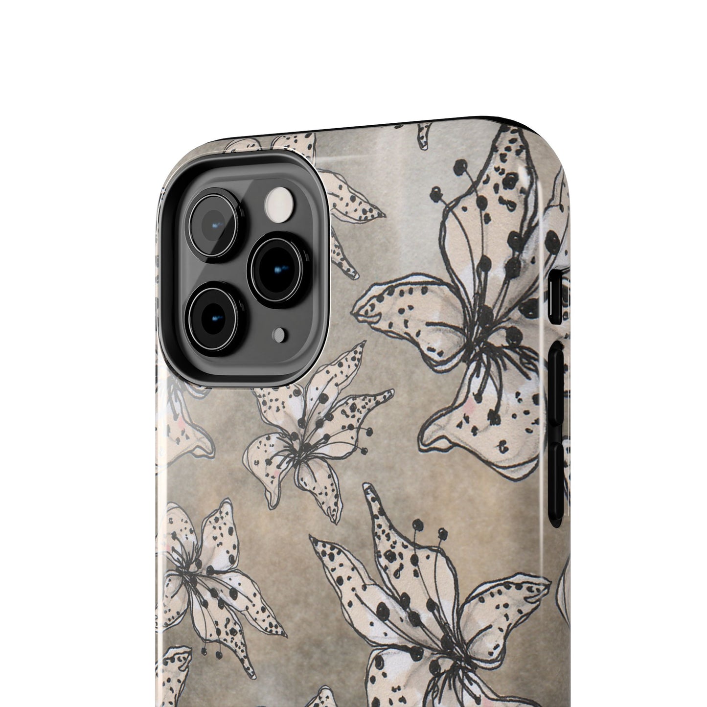 Spotted Lilies Gray Phone Case
