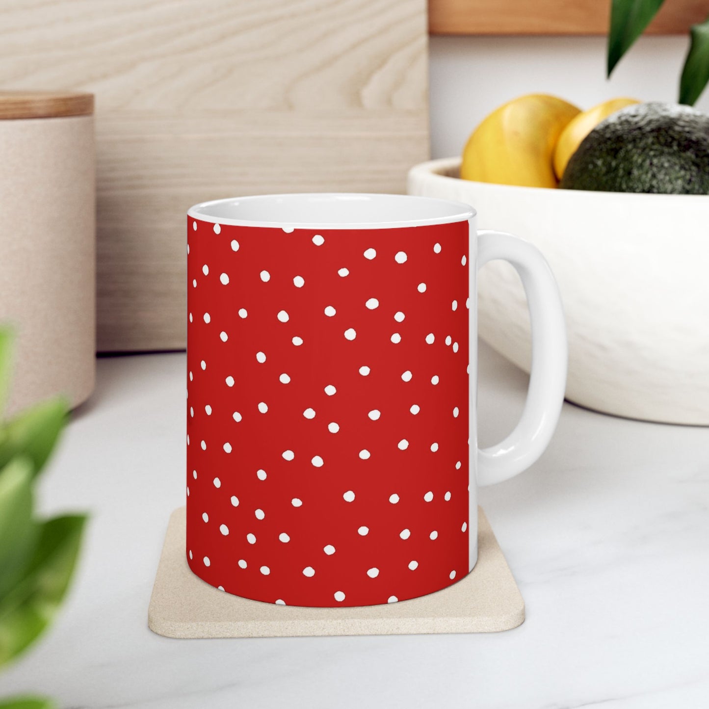 Dinky Dots Red / White Cup