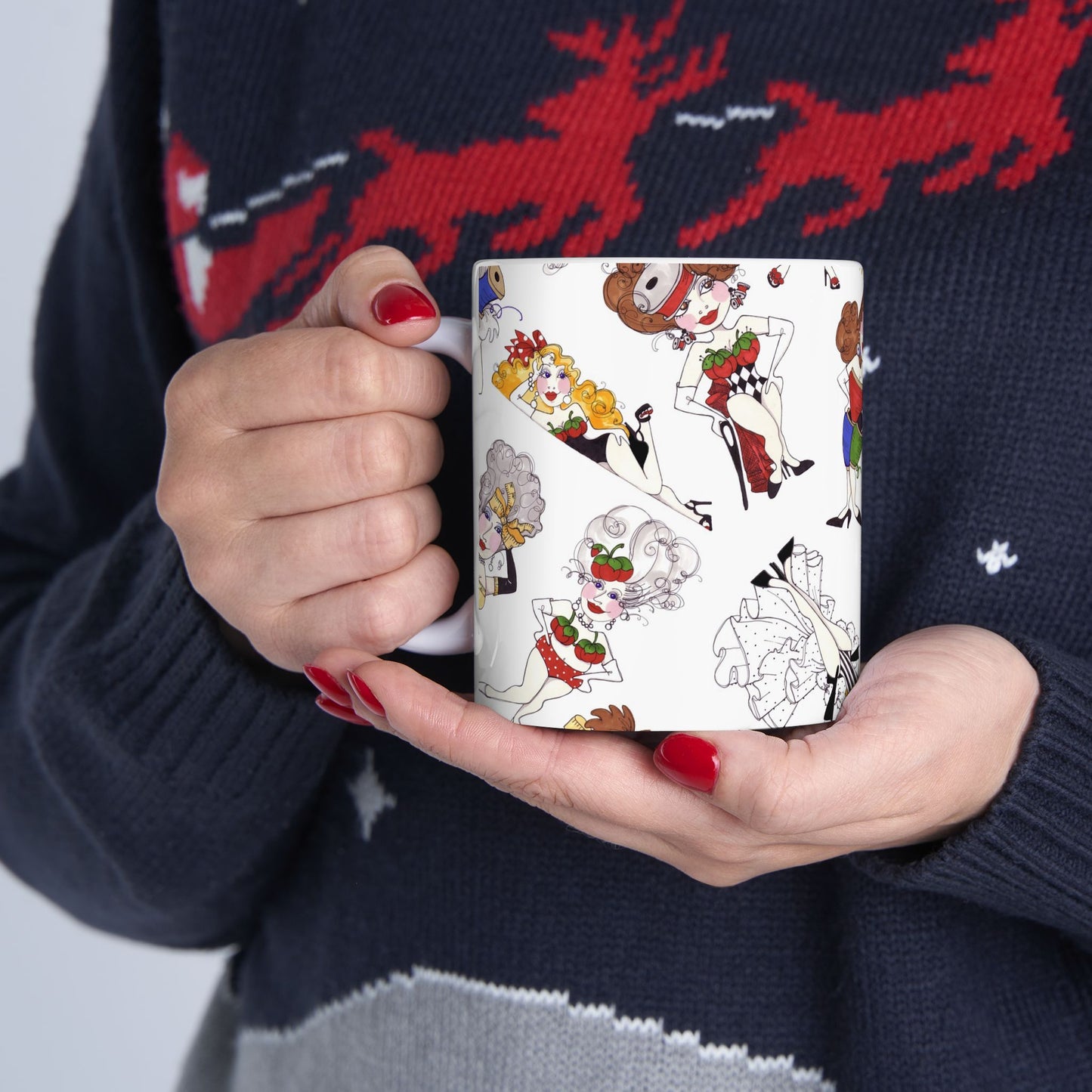 Sew Tossed White Cup