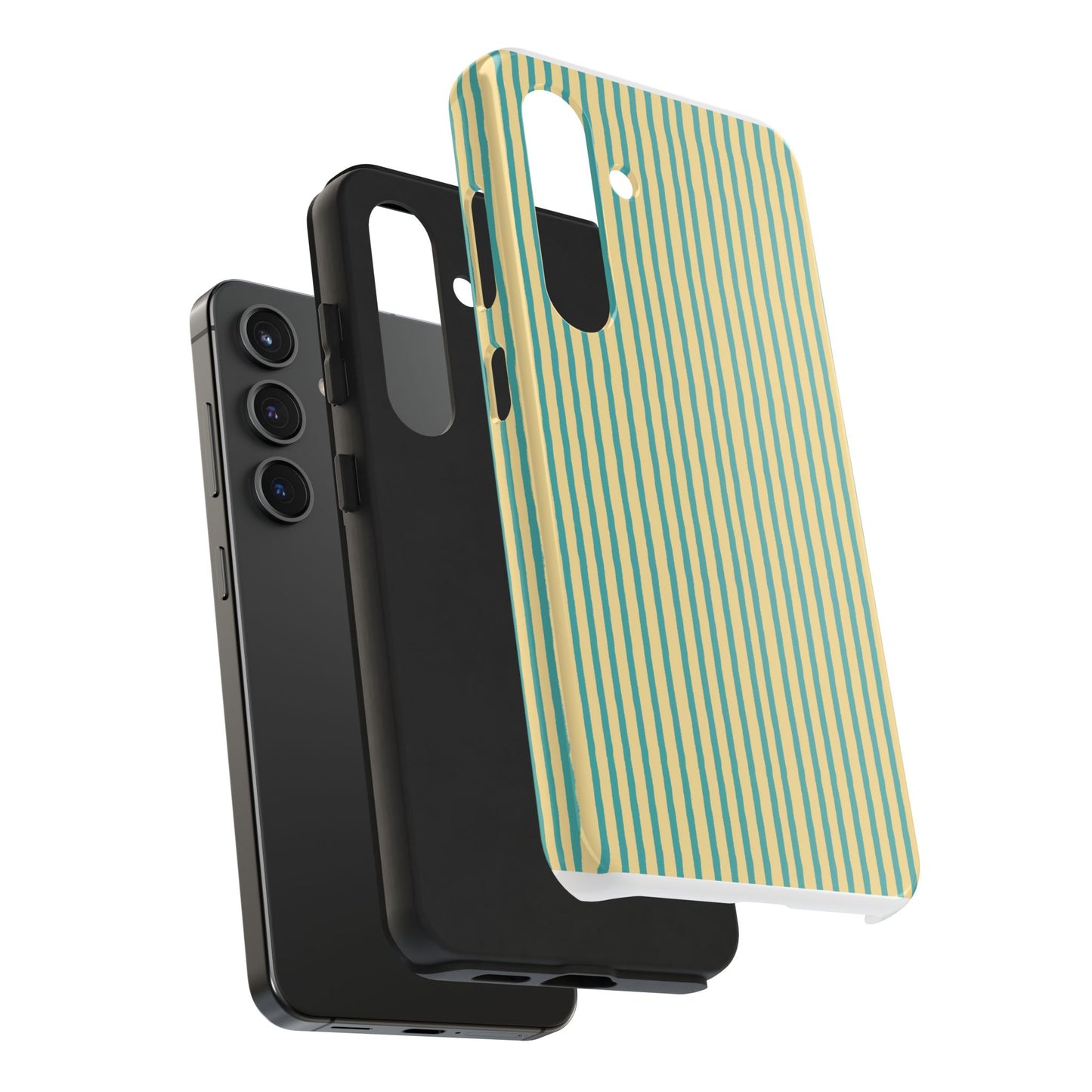 Stripe Yellow / Turquoise Phone Case