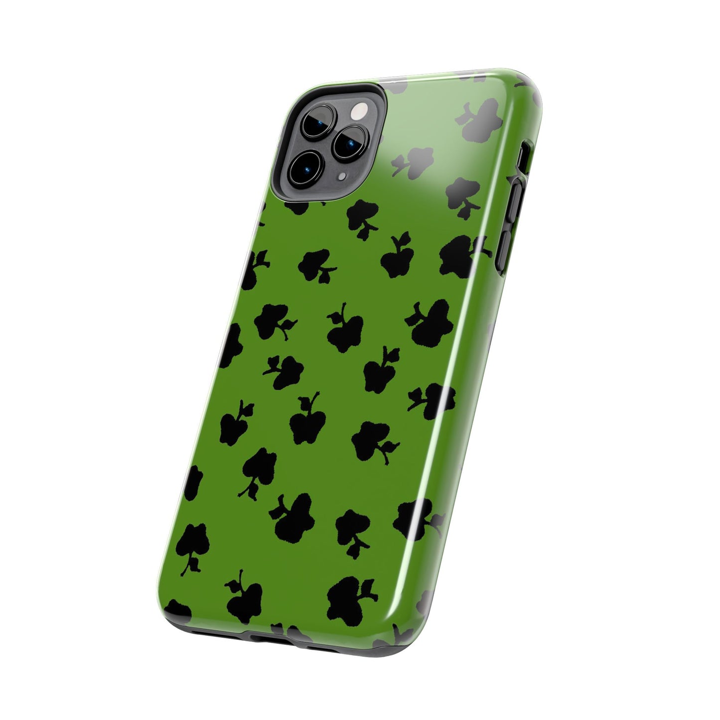 Happy Apples Green / Black Phone Case