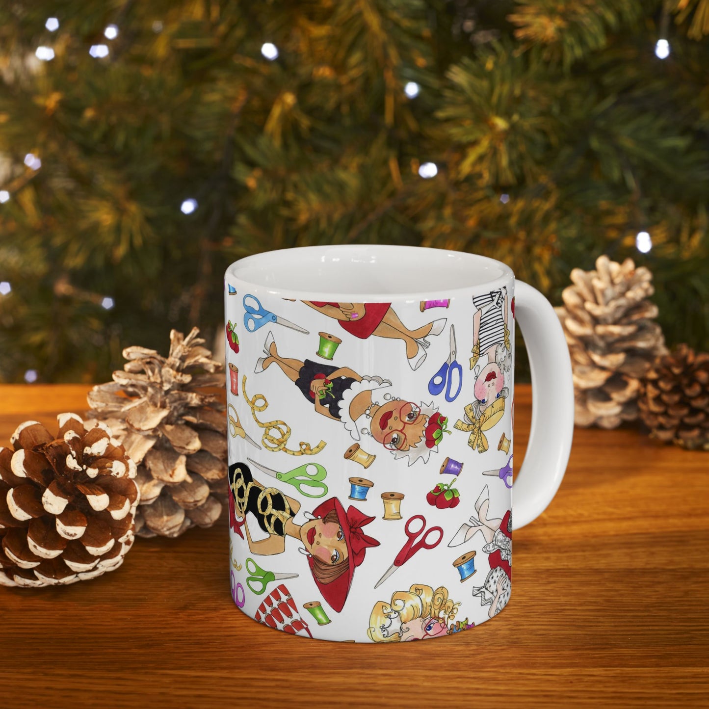 Sew Tossed White Cup