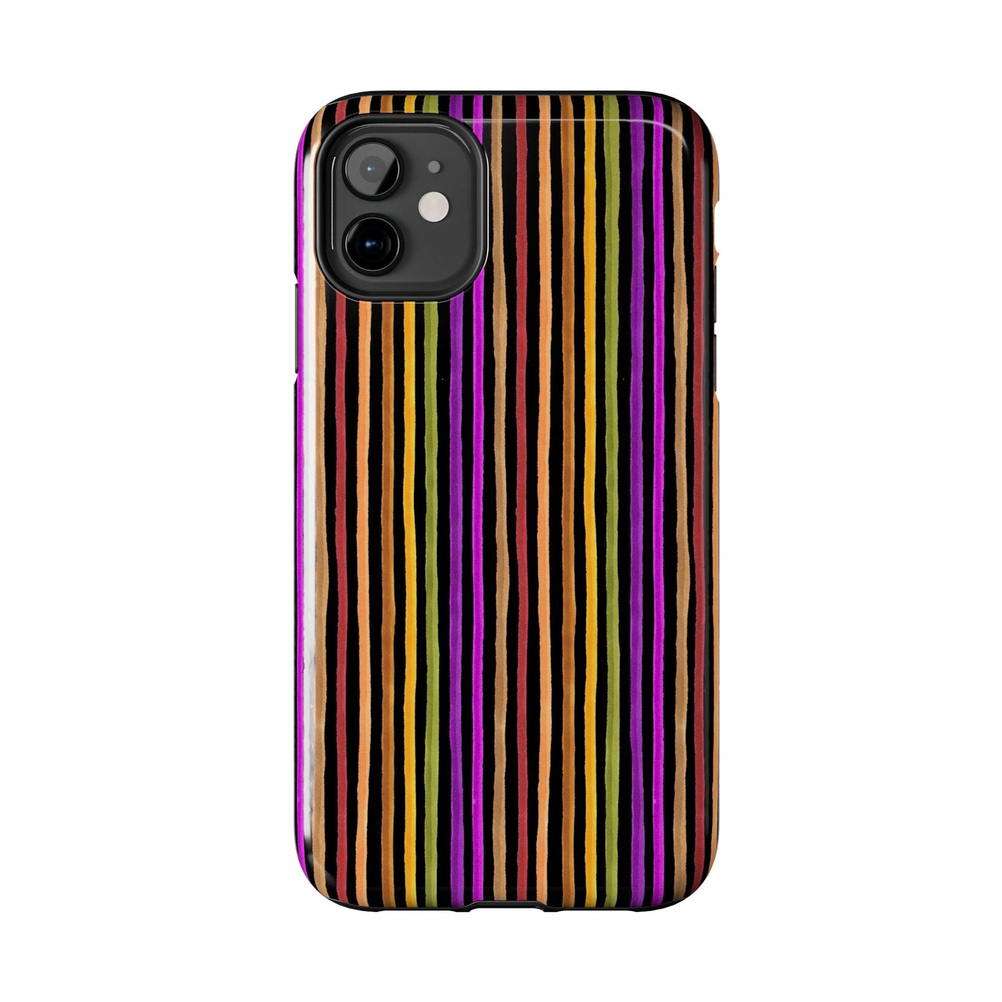 Spice Stripe Black Phone Case