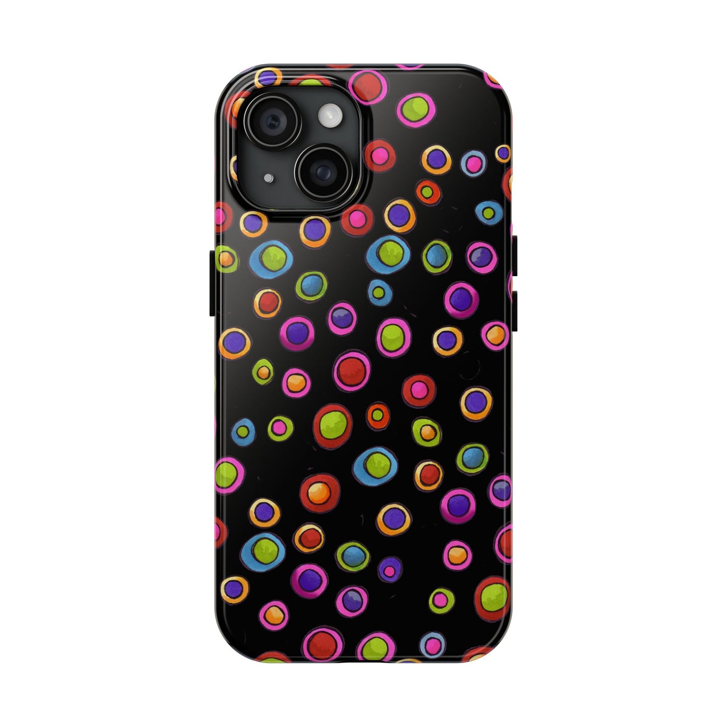 Dopey Dots Black Phone Case