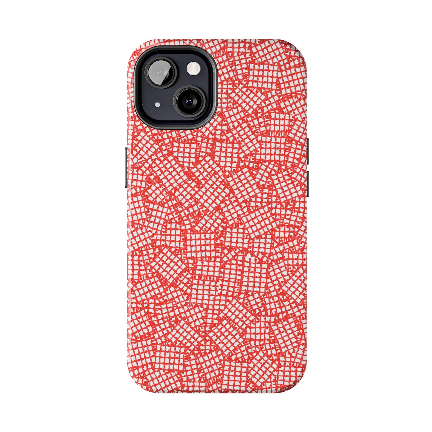 Check Patch Small Red Phone Case