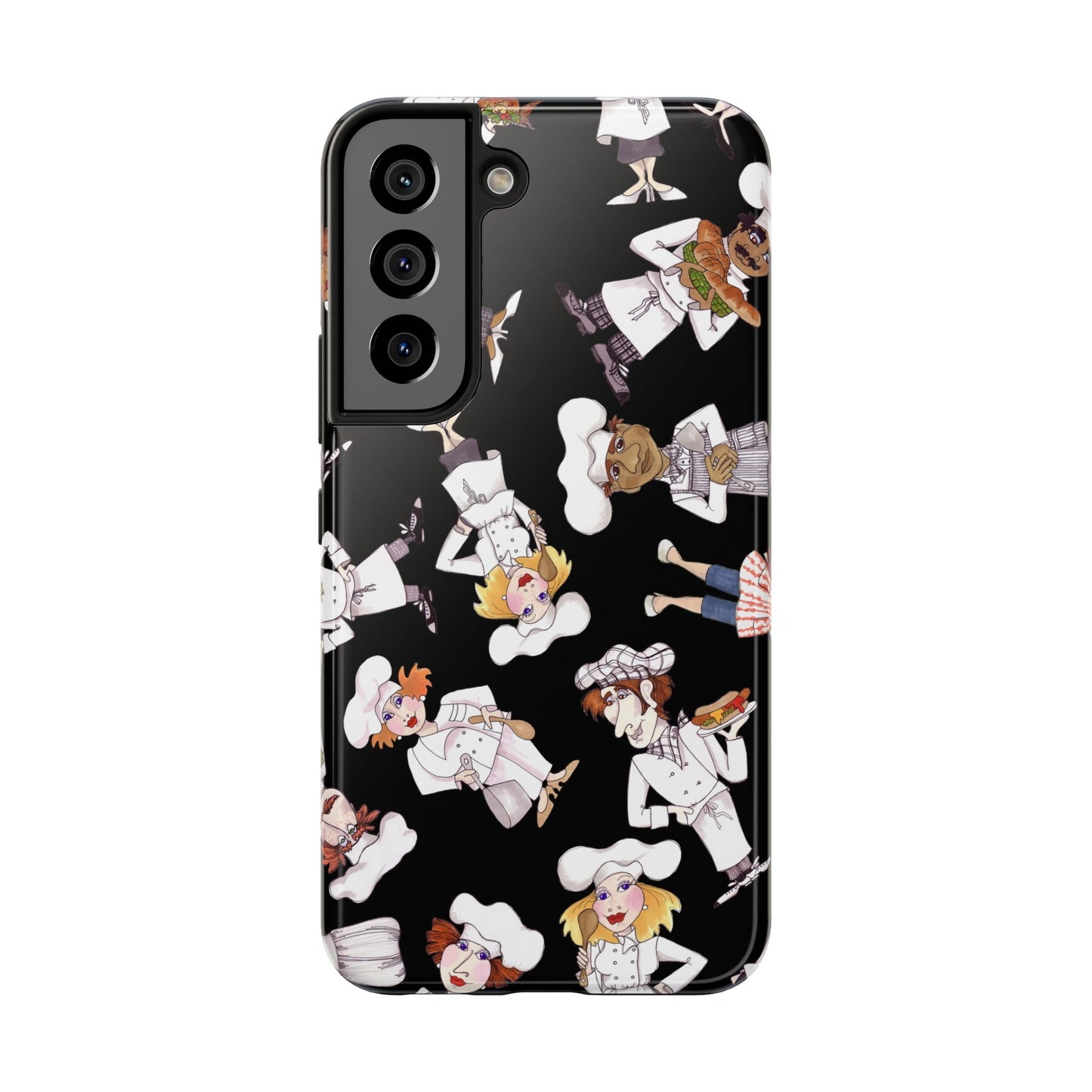 Tossed Chefs Black Phone Case
