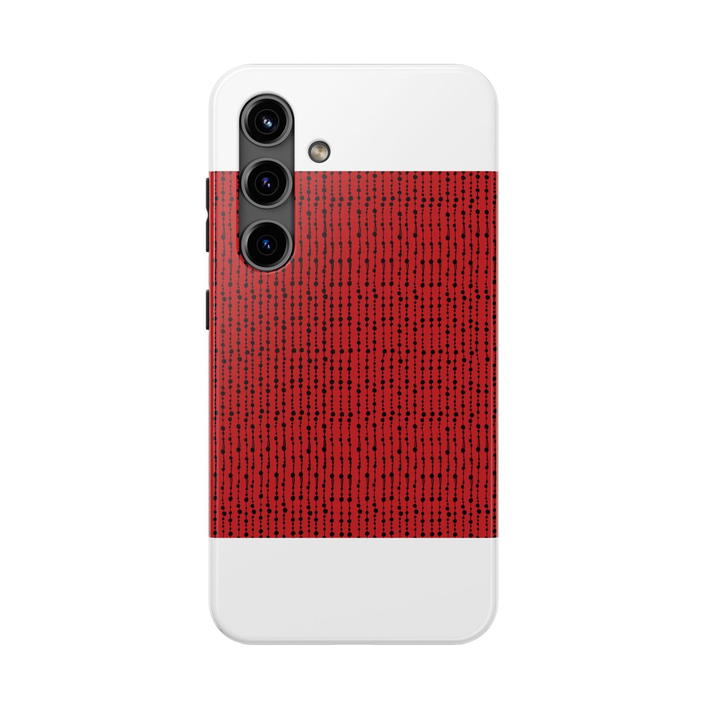 Beaded Curtain Red / Black Phone Case