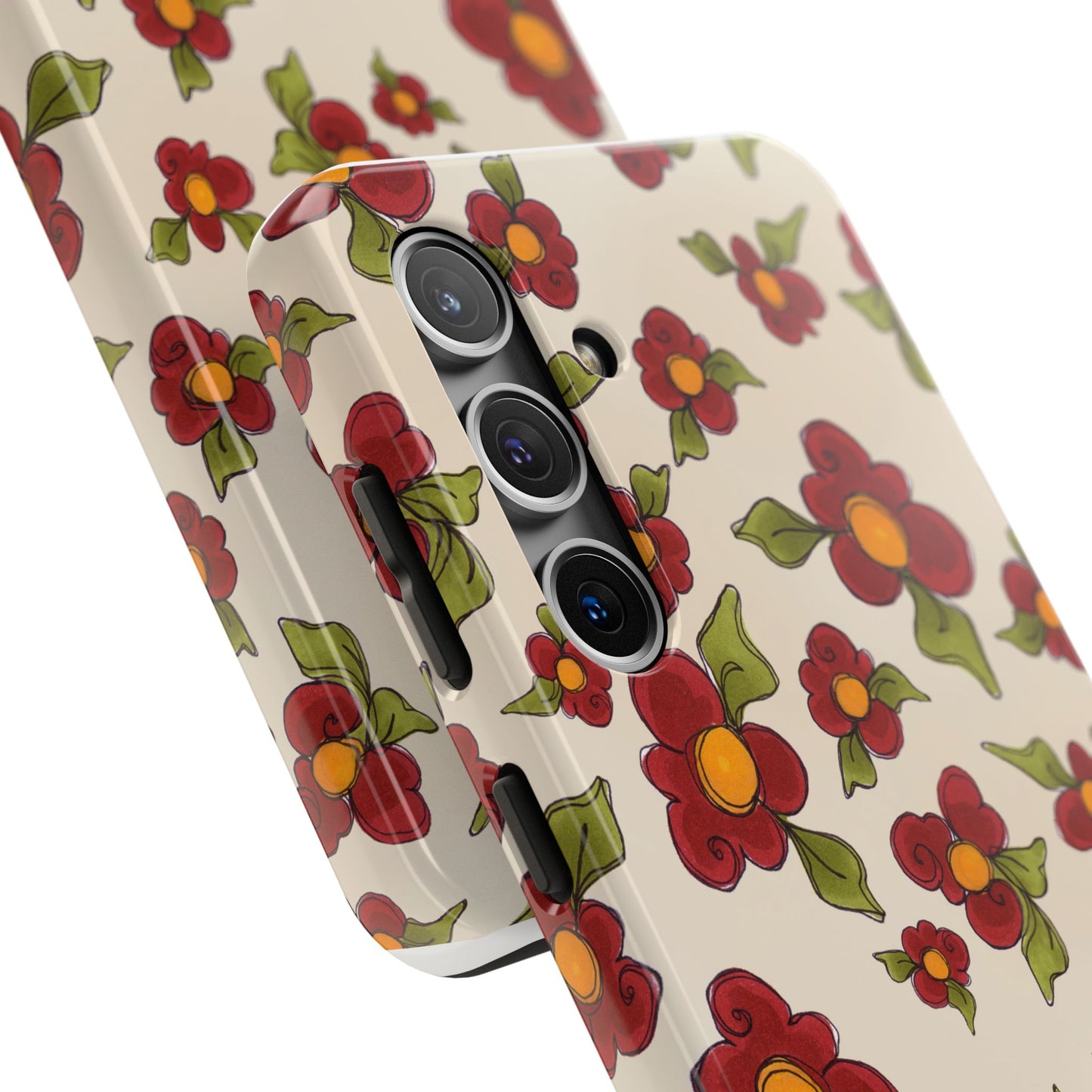 Chili Pepper Daisies Phone Case