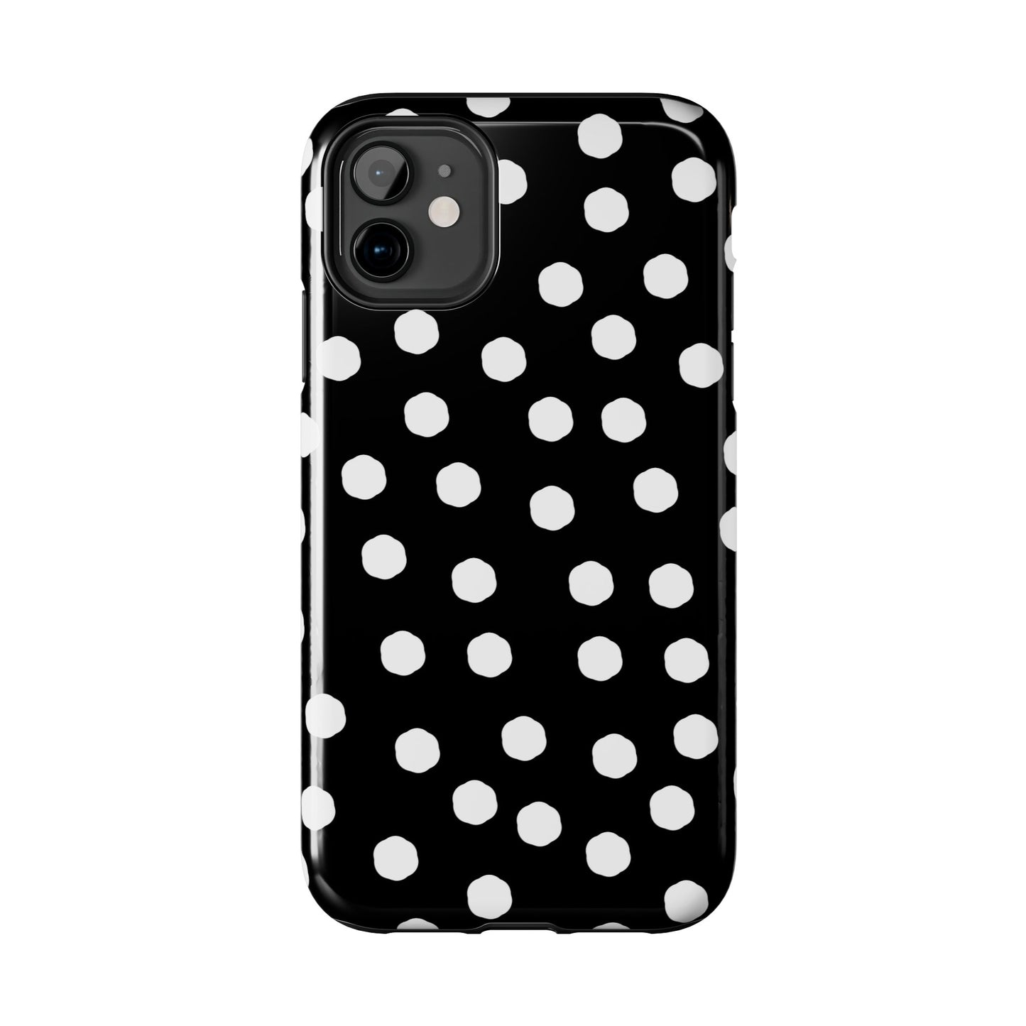Jumbo Dots Black / White Phone Case