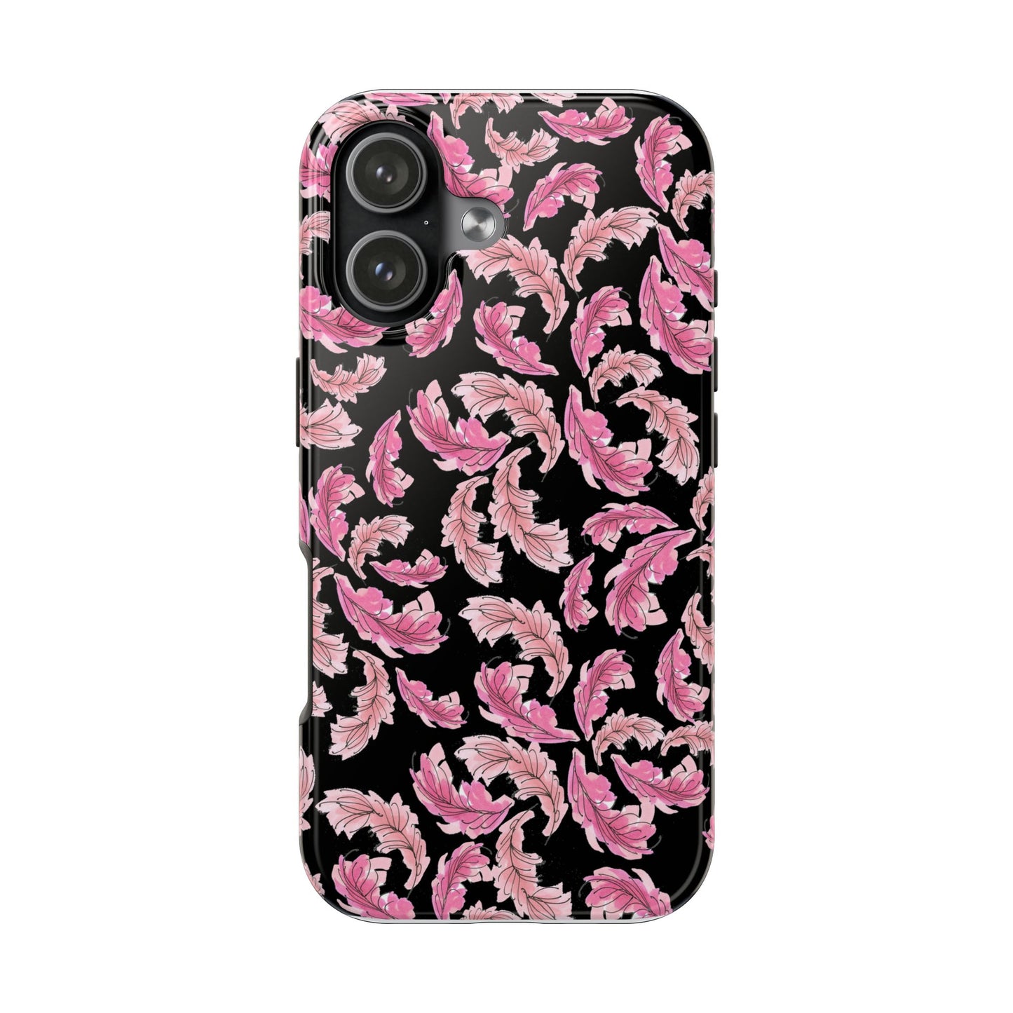 Flam Feathers Black Phone Case